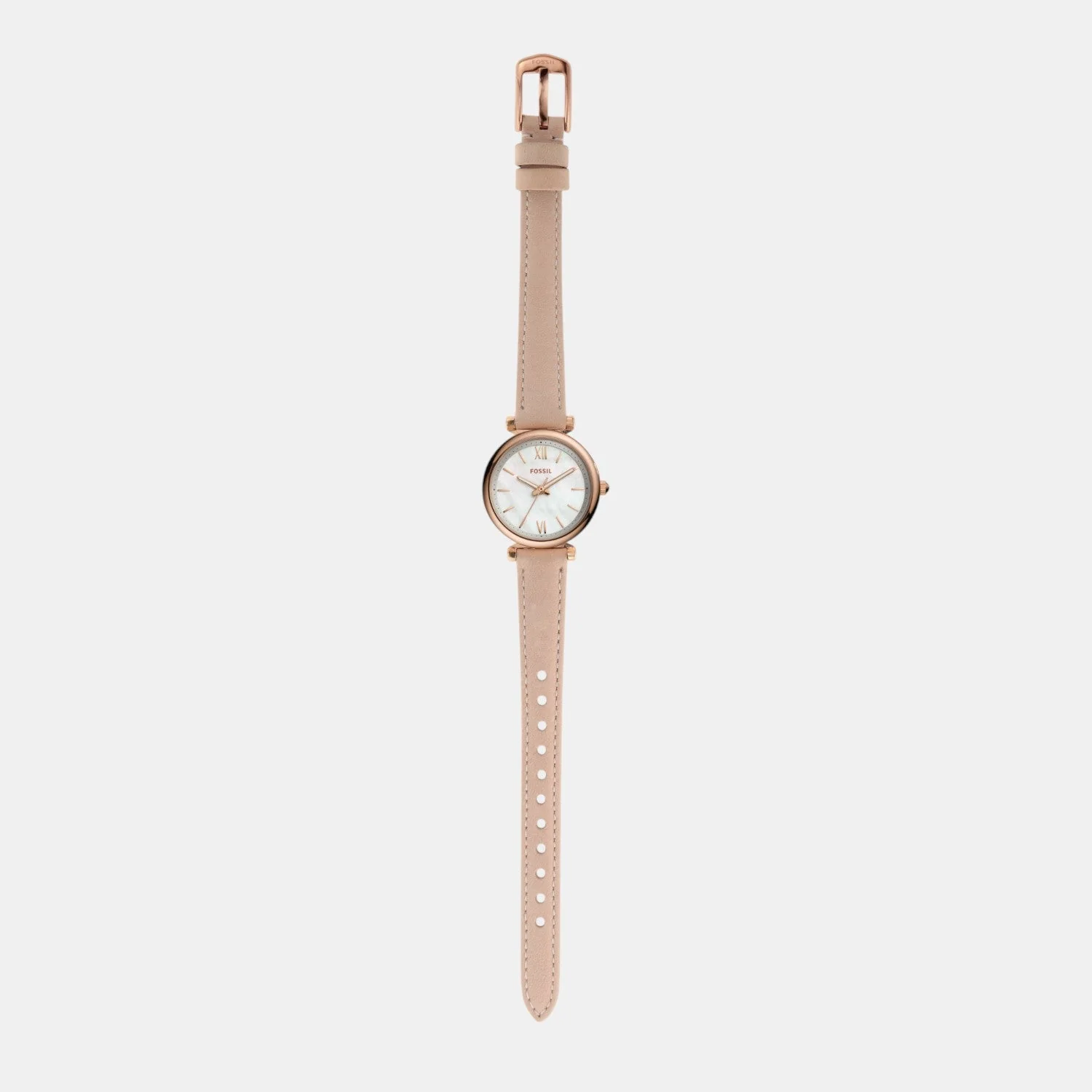 Carlie Women Quartz White Mother Of Pearl Dial Analog Leather Watch ES4699 - Image 4