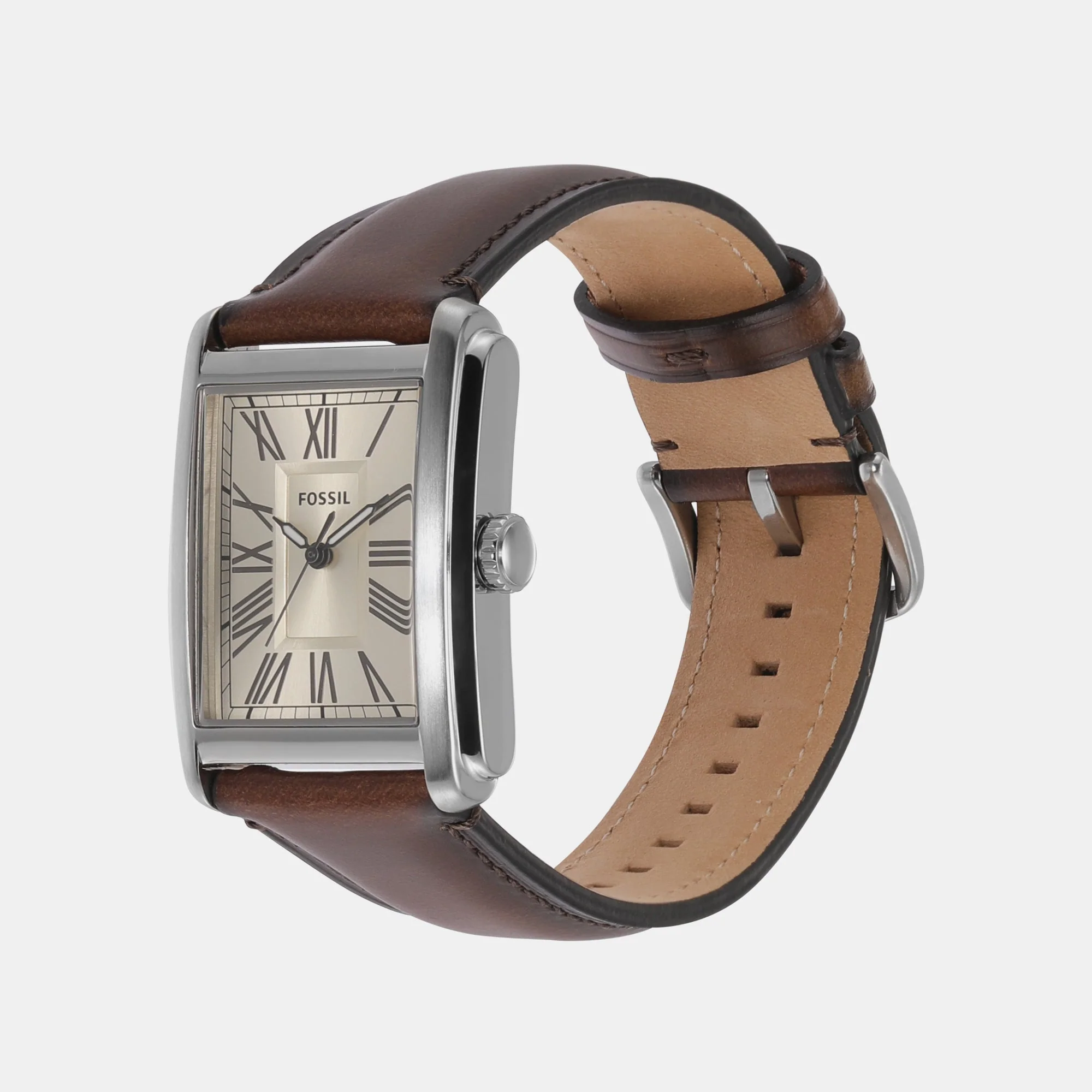 Carraway Men Quartz Cream Dial Analog Leather Watch FS6012 - Image 3