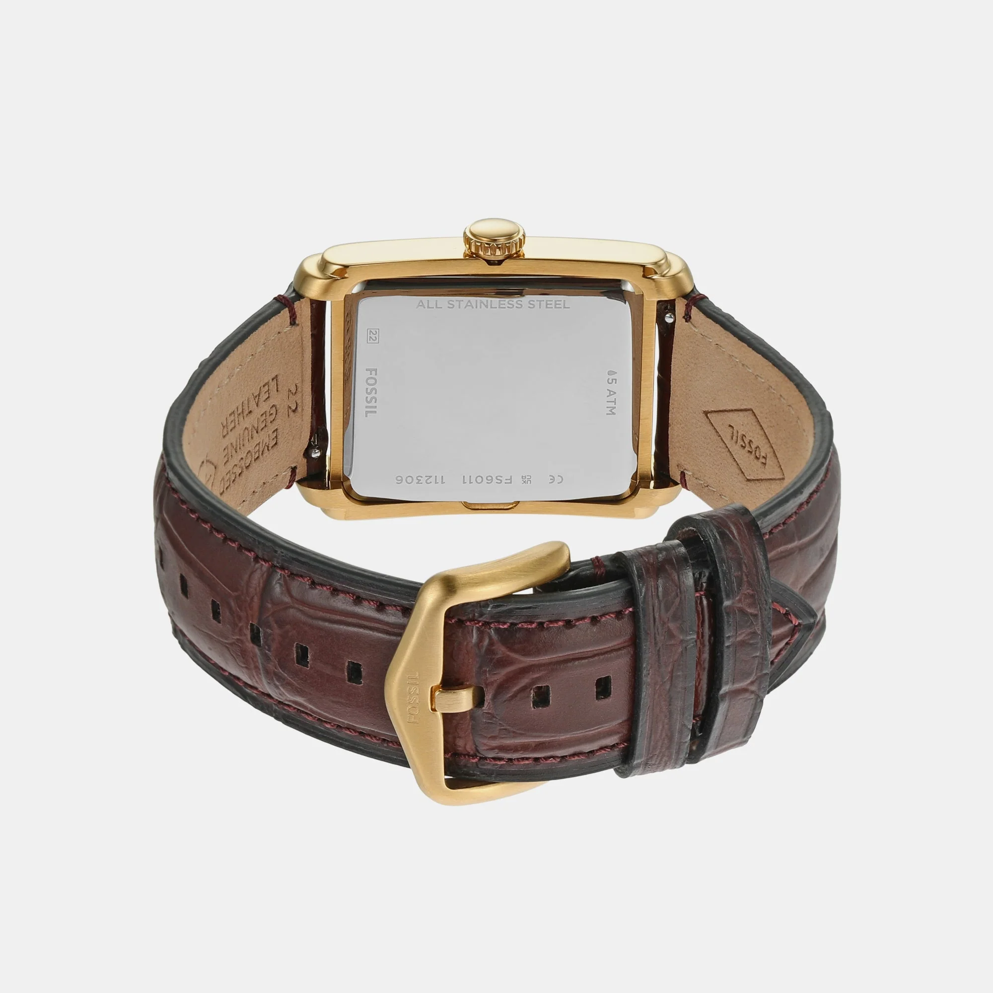 Carraway Men Quartz Silver Dial Analog Leather Watch FS6011 - Image 5