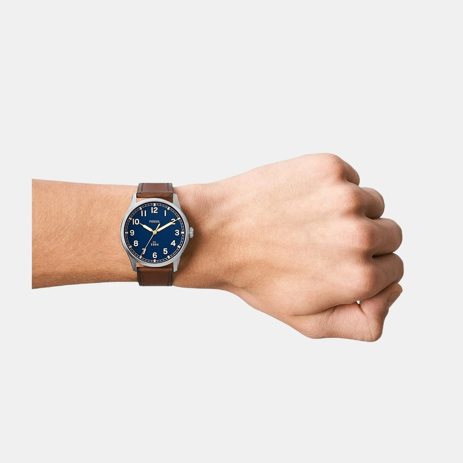 Dayliner Men Quartz Blue Dial Analog Leather Watch FS5923 - Image 4