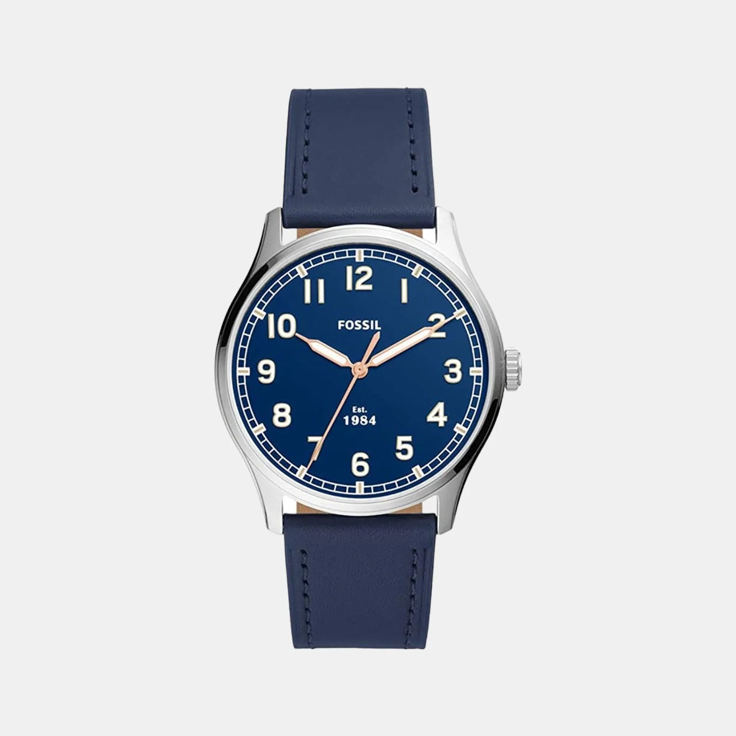 Dayliner Men Quartz Blue Dial Analog Leather Watch FS5924