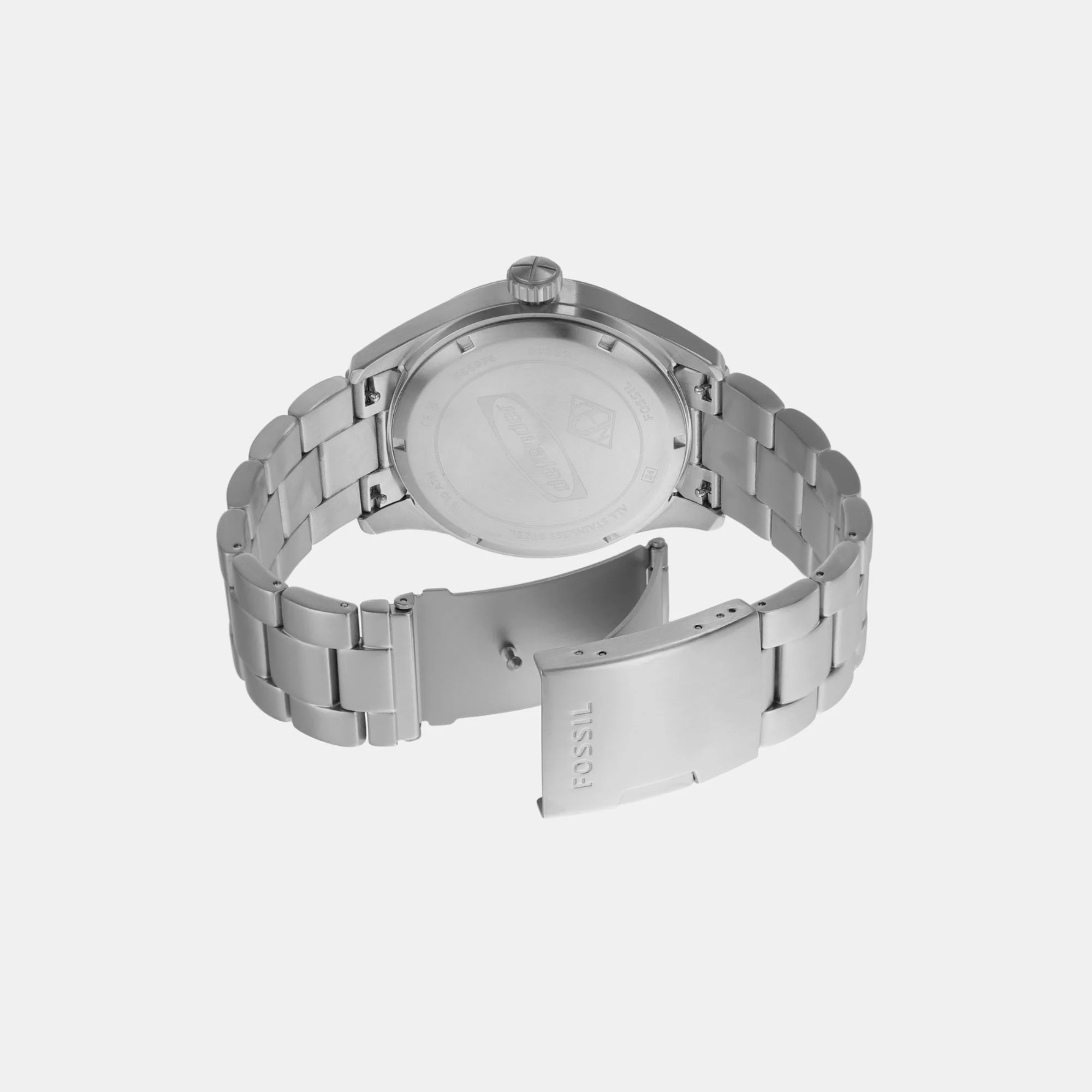 Defender Men Solar Black Dial Analog Stainless Steel Watch FS5976 - Image 2