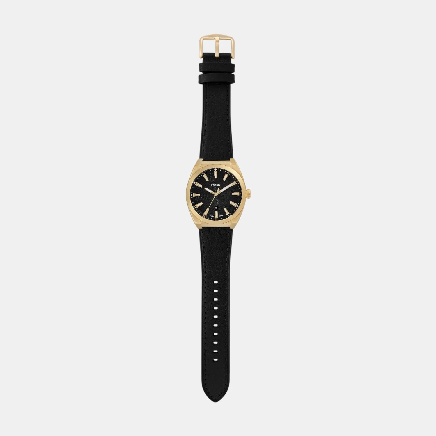 Everett Men Quartz Black Dial Analog Leather Watch FS6089 - Image 6