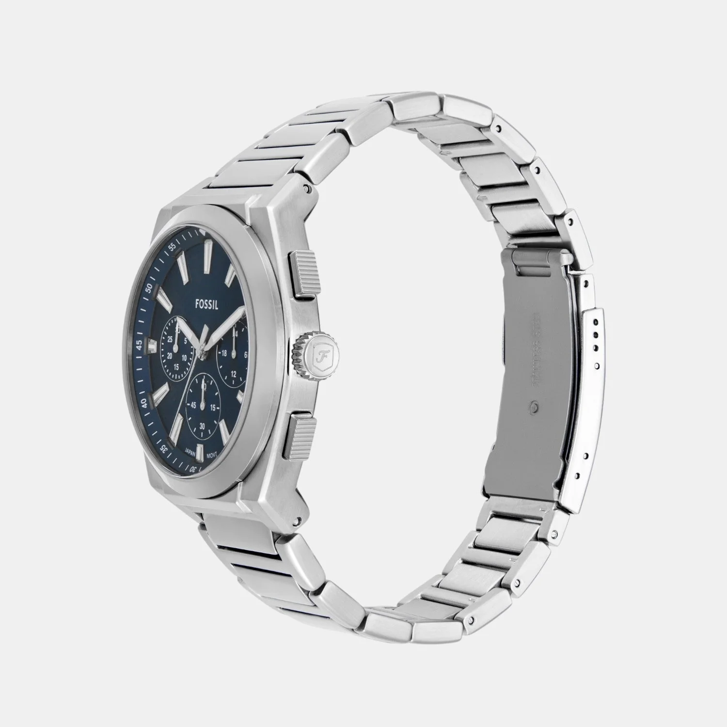 Everett Men Quartz Blue Dial Chronograph Stainless Steel Watch FS6104 - Image 4