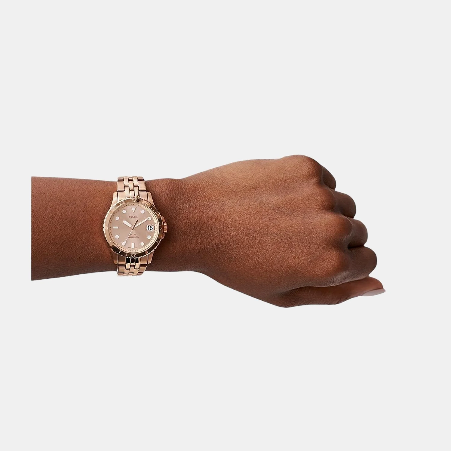 Fb-01 Women Quartz Rose Gold Dial Analog Stainless Steel Watch ES4748 - Image 5