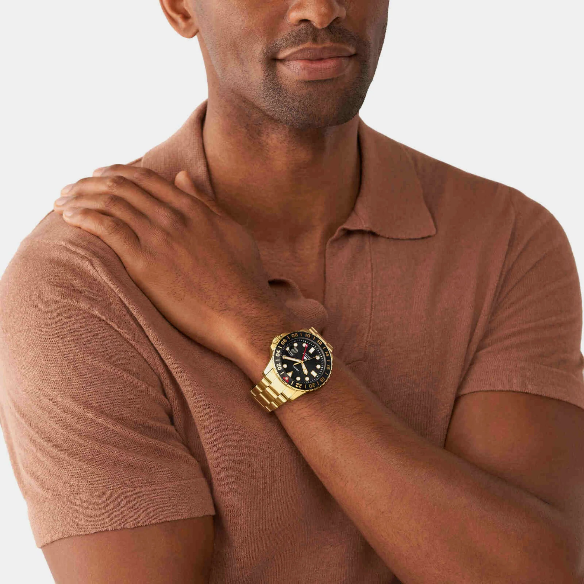 Fossil Blue GMT Men Black Dial Analog Stainless Steel Watch FS5990 - Image 3