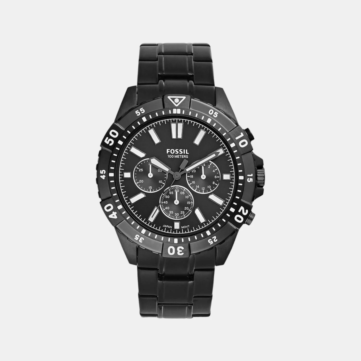 Garrett Men Quartz Black Dial Chronograph Stainless Steel Watch FS5773