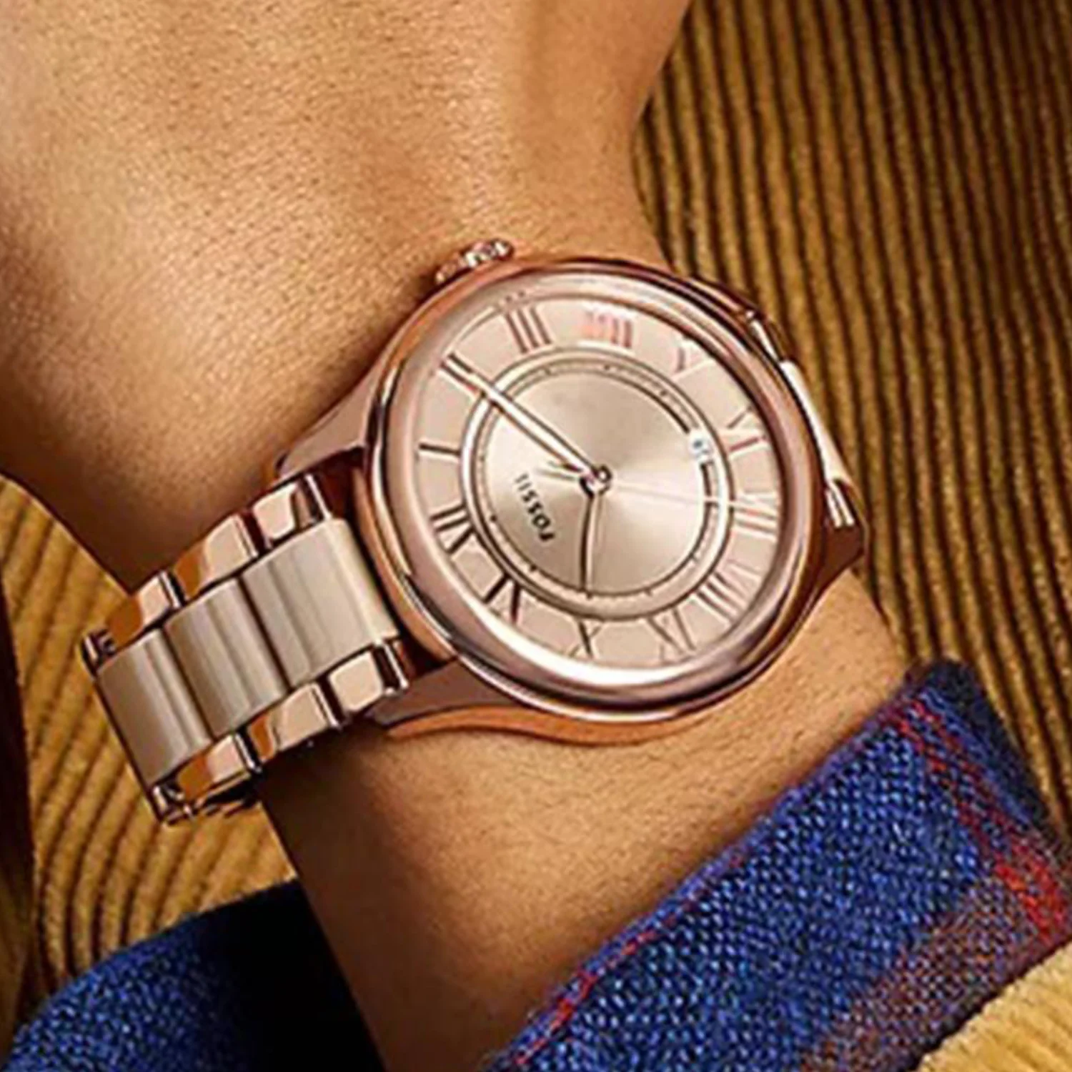 Gilmore Quartz Women Rose Gold Dial Analog Ceramic Watch CE1133 - Image 3