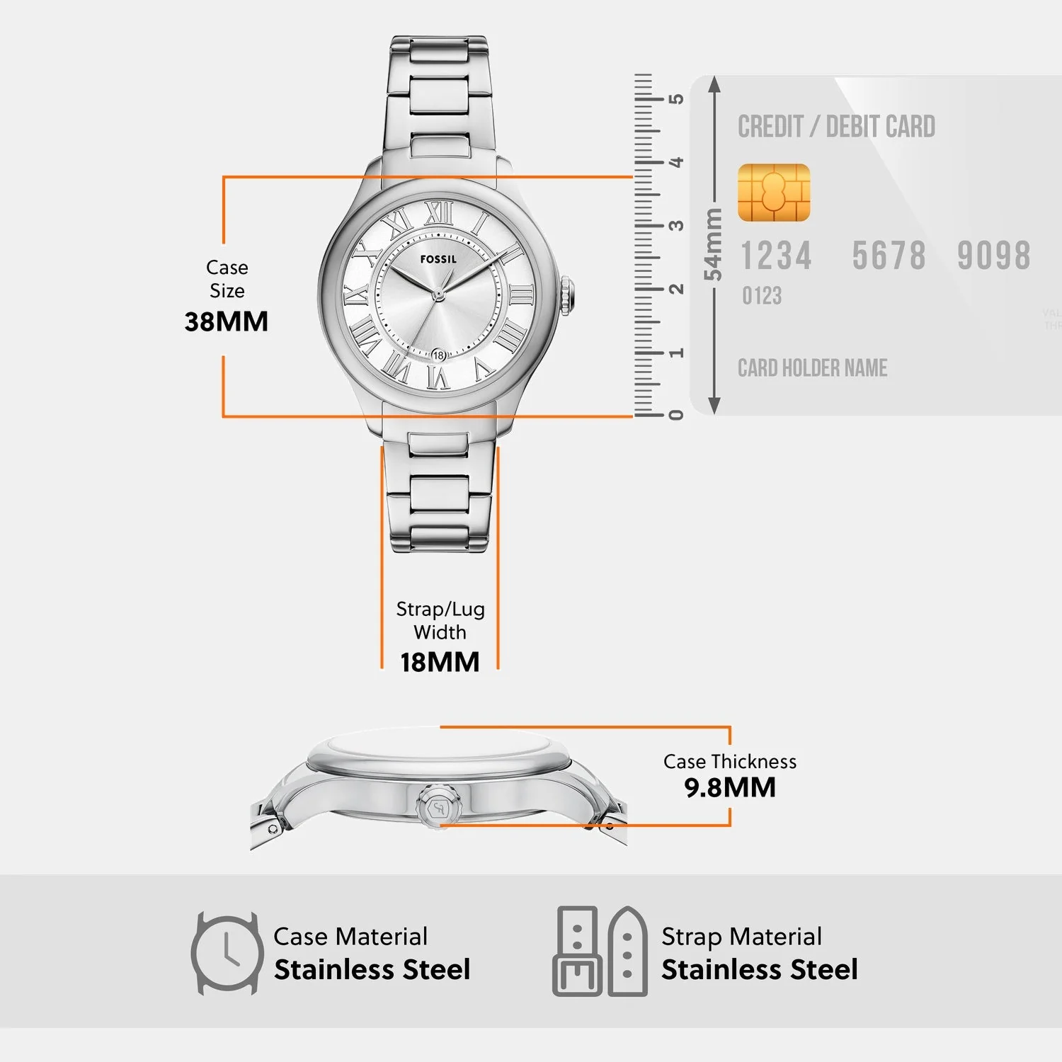 Gilmore Women Quartz Silver Dial Analog Stainless Steel Watch ES5393 - Image 7