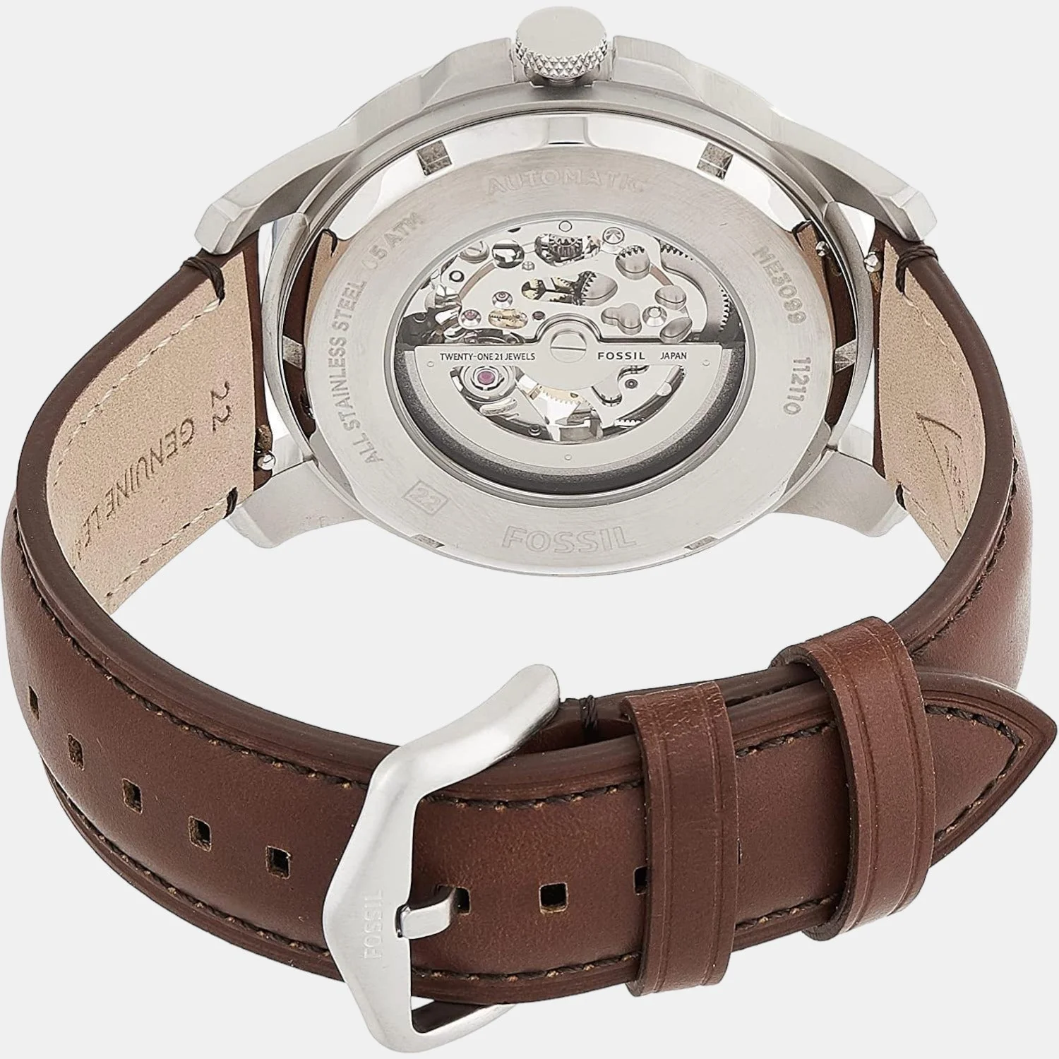 Grant Men Automatic Cream Dial Analog Leather Watch ME3099 - Image 3