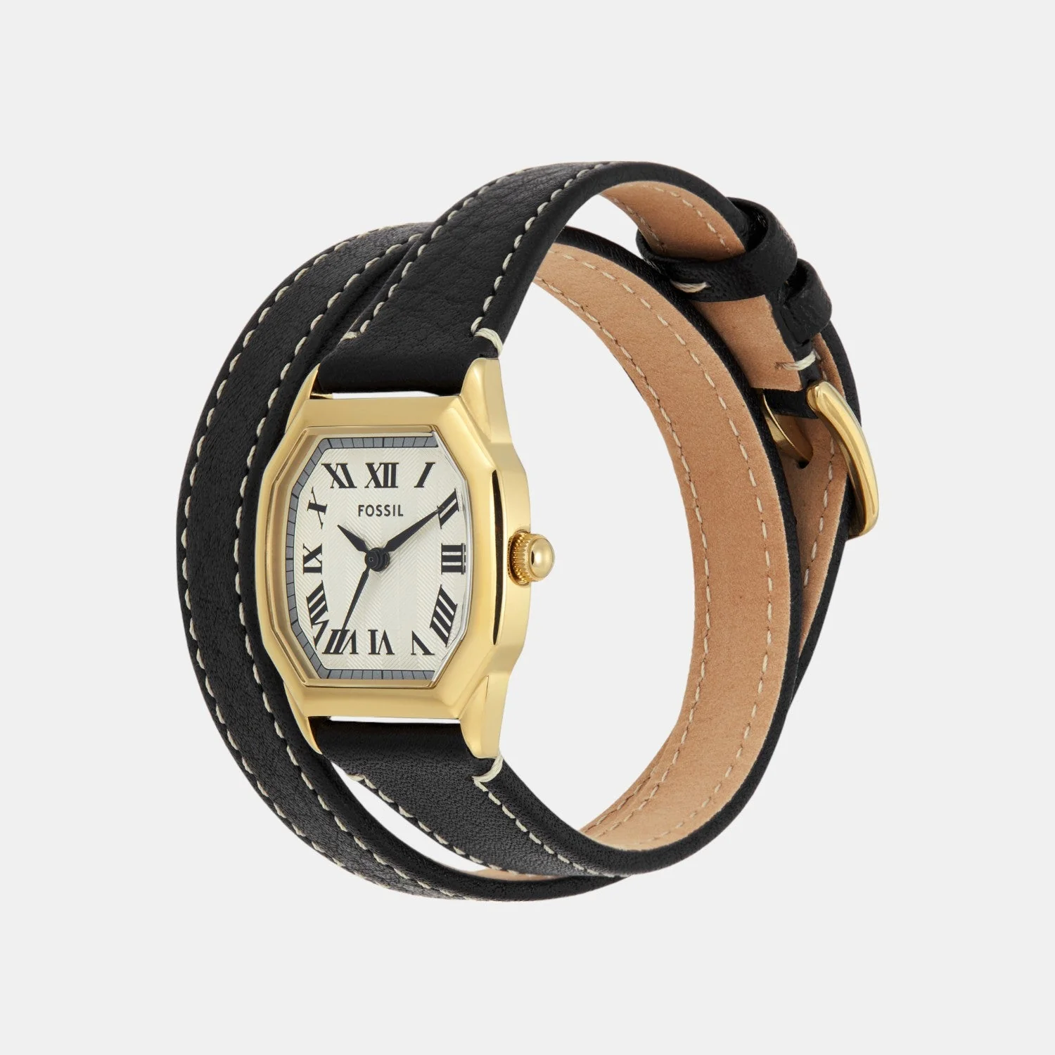 Harlow Women Quartz Cream Dial Analog Leather Watch ES5404 - Image 3