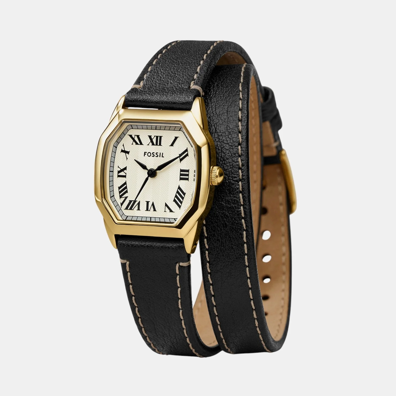 Harlow Women Quartz Cream Dial Analog Leather Watch ES5404 - Image 5
