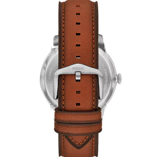 Fossil Townsman Men's Green Dial & Brown Leather Strap Watch - Image 3