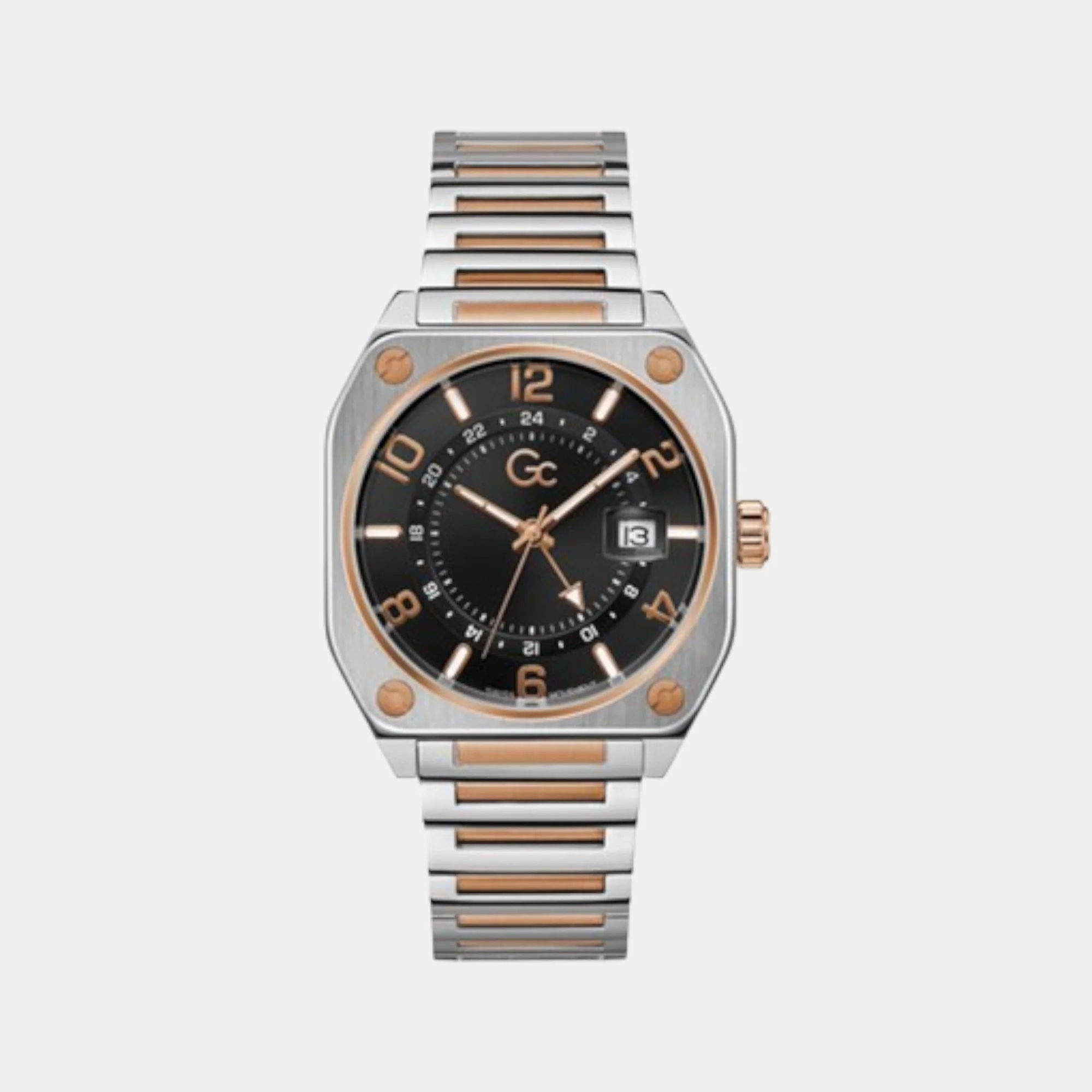 Airborne Men Quartz Black Dial Analog Stainless Steel Watch Z16002G2MF