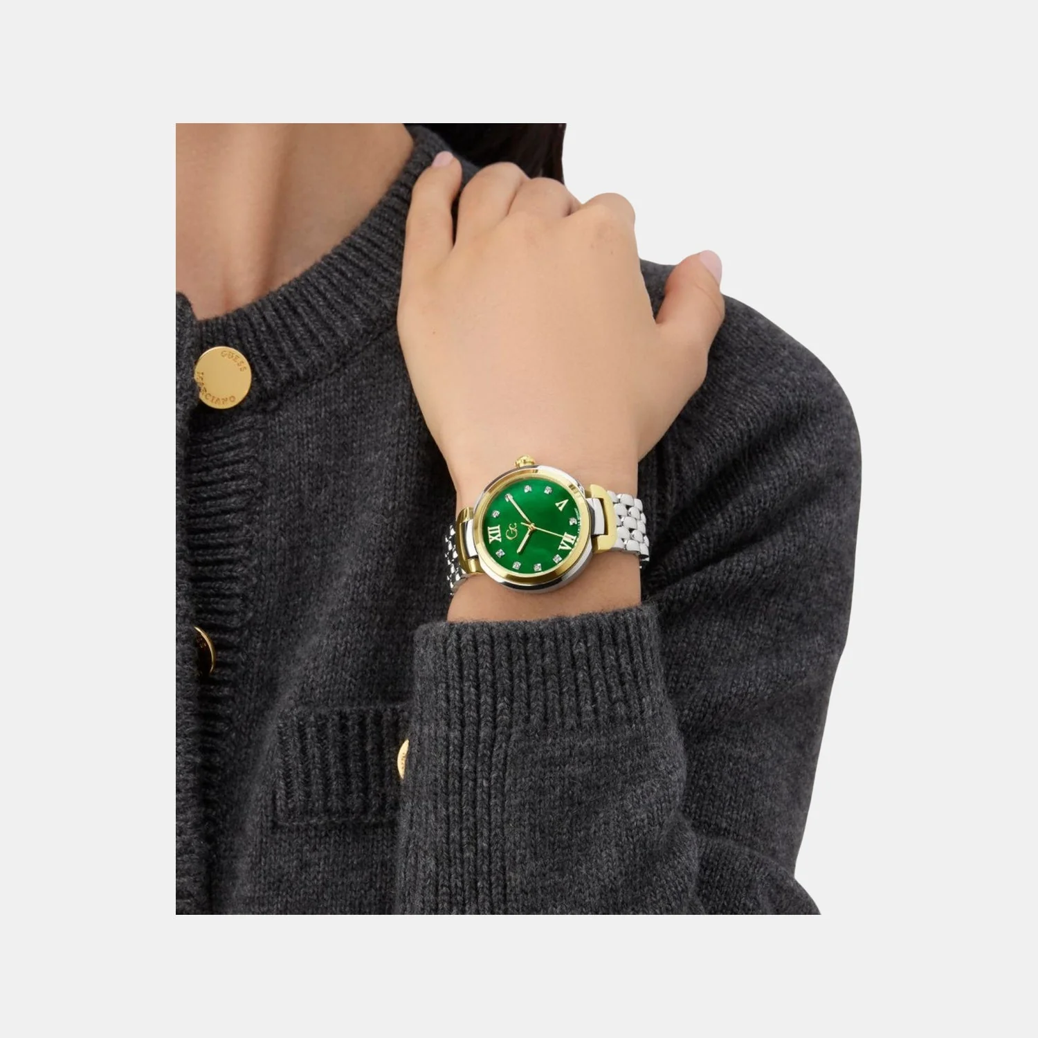 Gc Allure Women Quartz Green Dial Analog Stainless Steel Watch Z64002L1 - Image 6