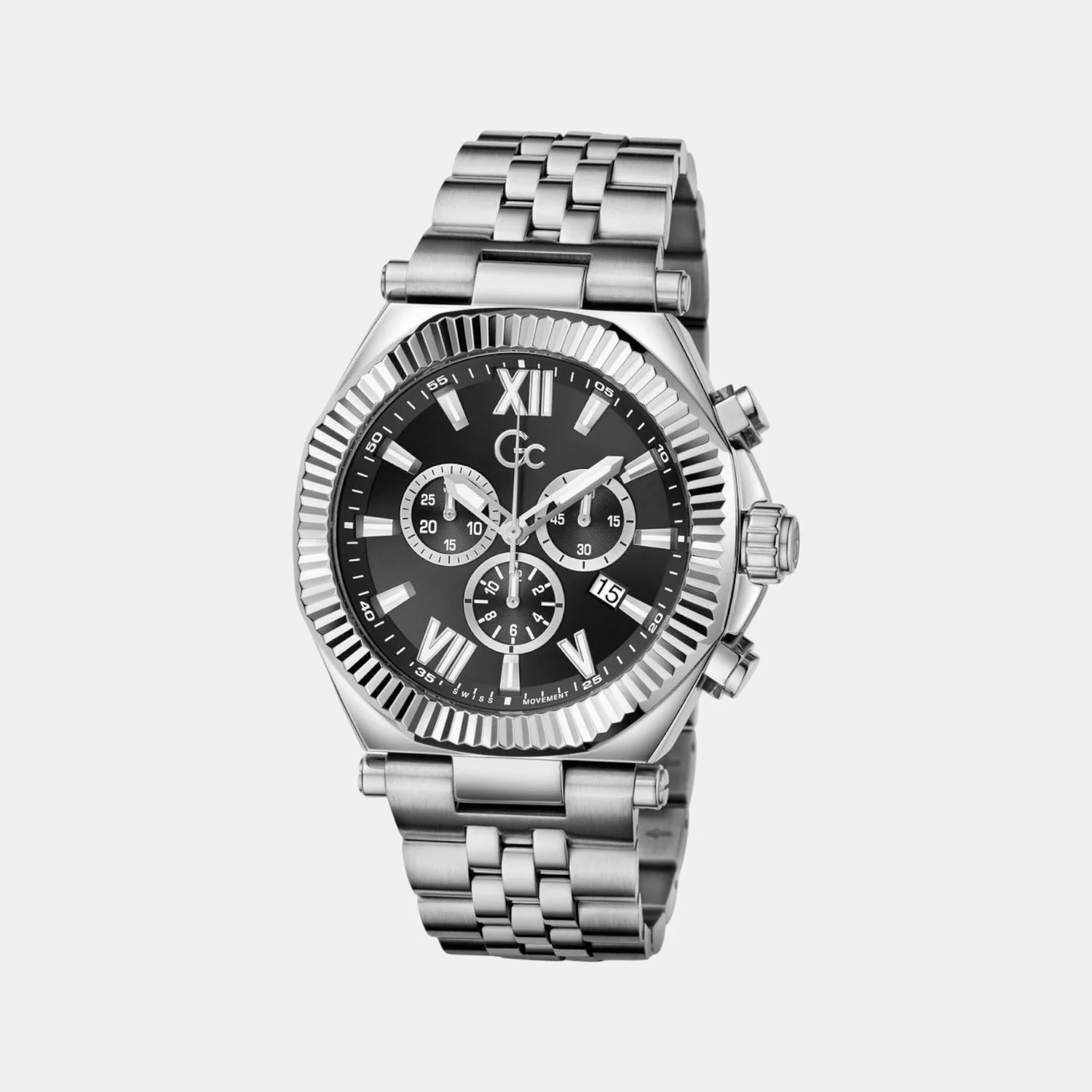 Gc Atlas Men Quartz Black Dial Chronograph Stainless Steel Watch Z66001G2 - Image 3