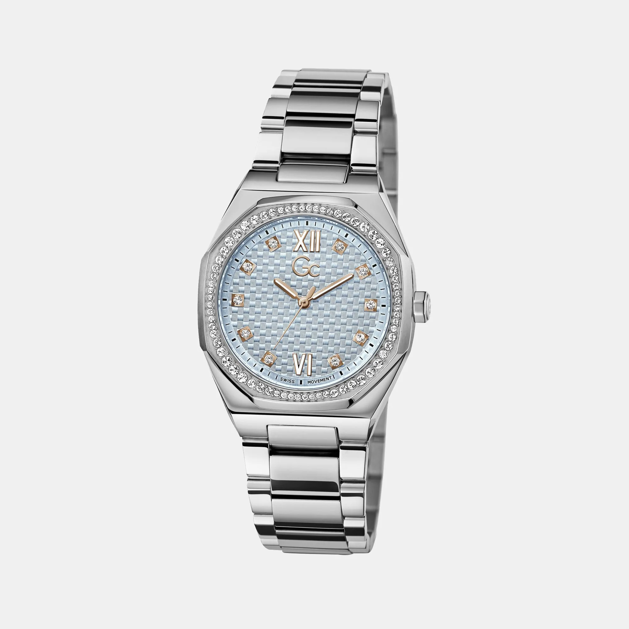 Coussin Sleek Women Quartz Blue Dial Analog Stainless Steel Watch Z25003L7MF - Image 4