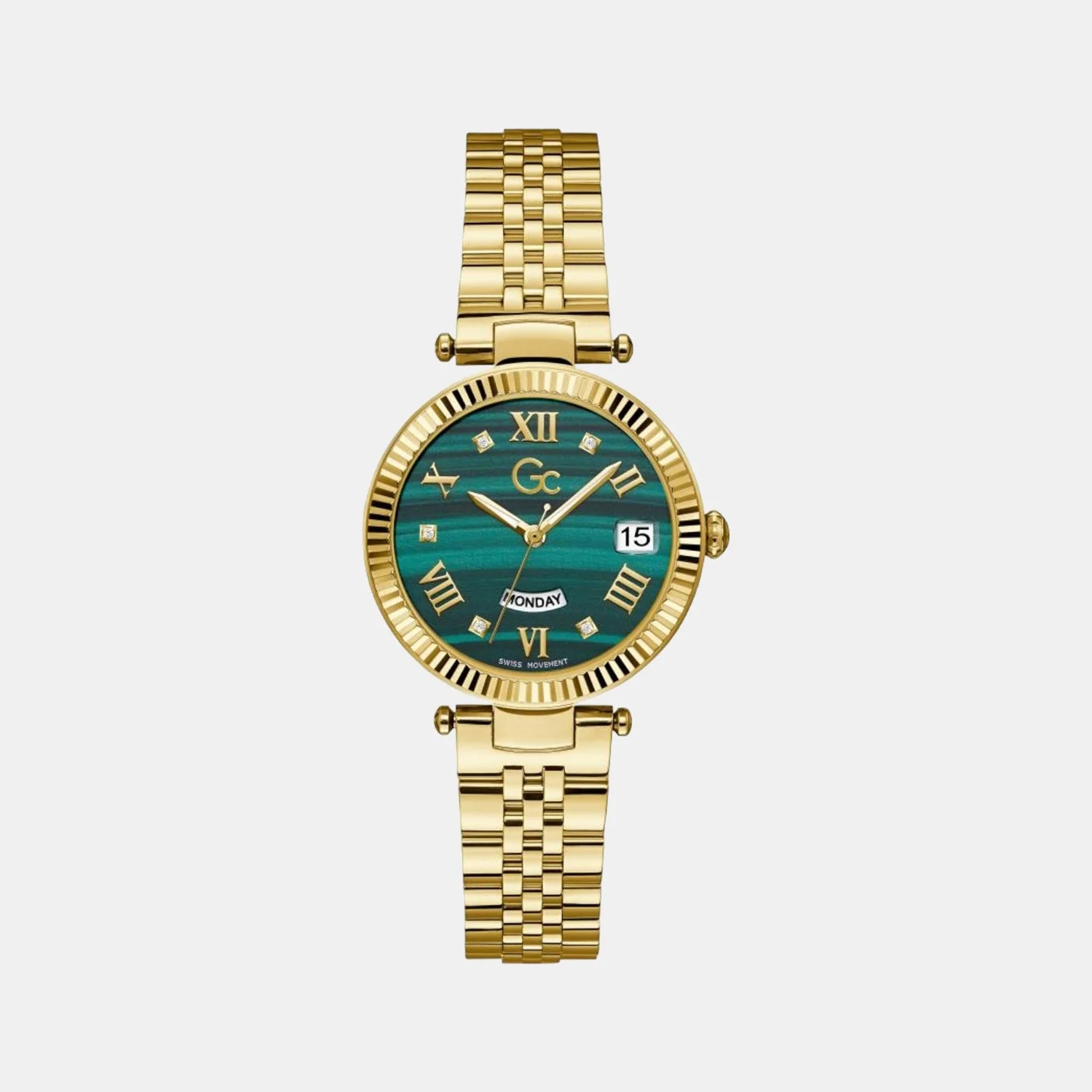 Flair Women Quartz Green Dial Analog Stainless Steel Watch Z01006L9MF