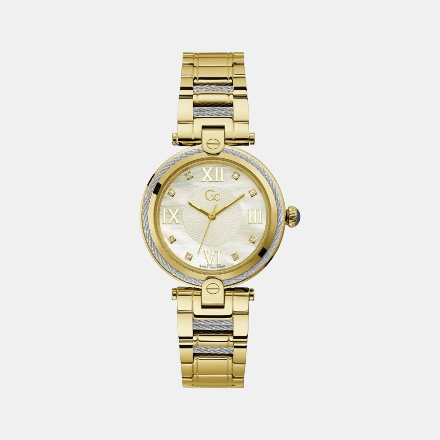 Fusion Cable Women Quartz White Dial Analog Stainless Steel Watch Z15001L1MF