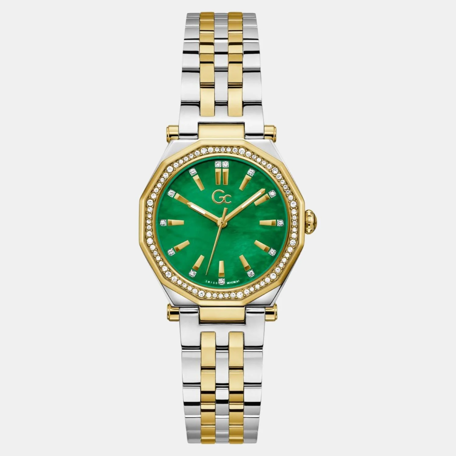 Gc Gleam Women Quartz Green Dial Analog Stainless Steel Watch Z55003L9 - Image 2