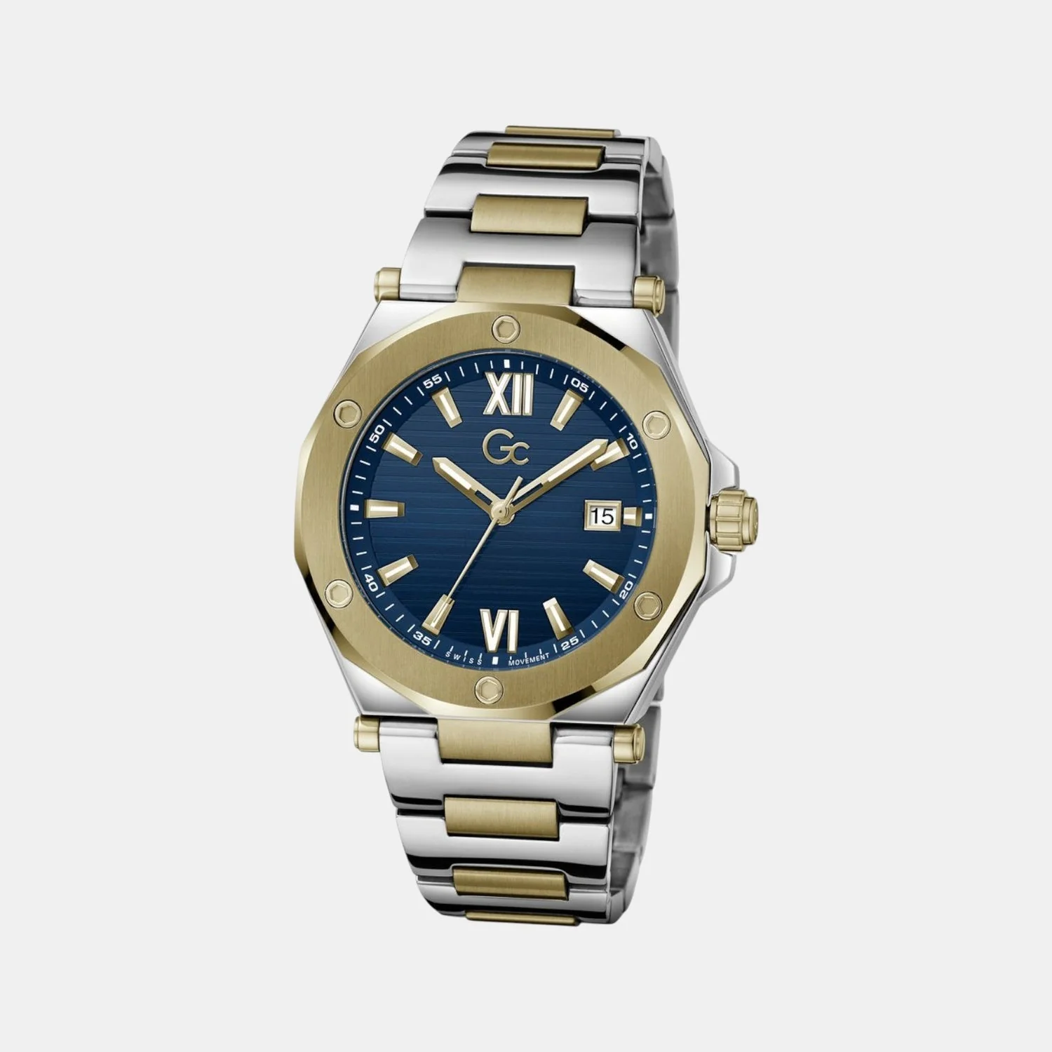 Gc Legacy Sleek Men Quartz Blue Dial Analog Stainless Steel Watch Z67003G7 - Image 2
