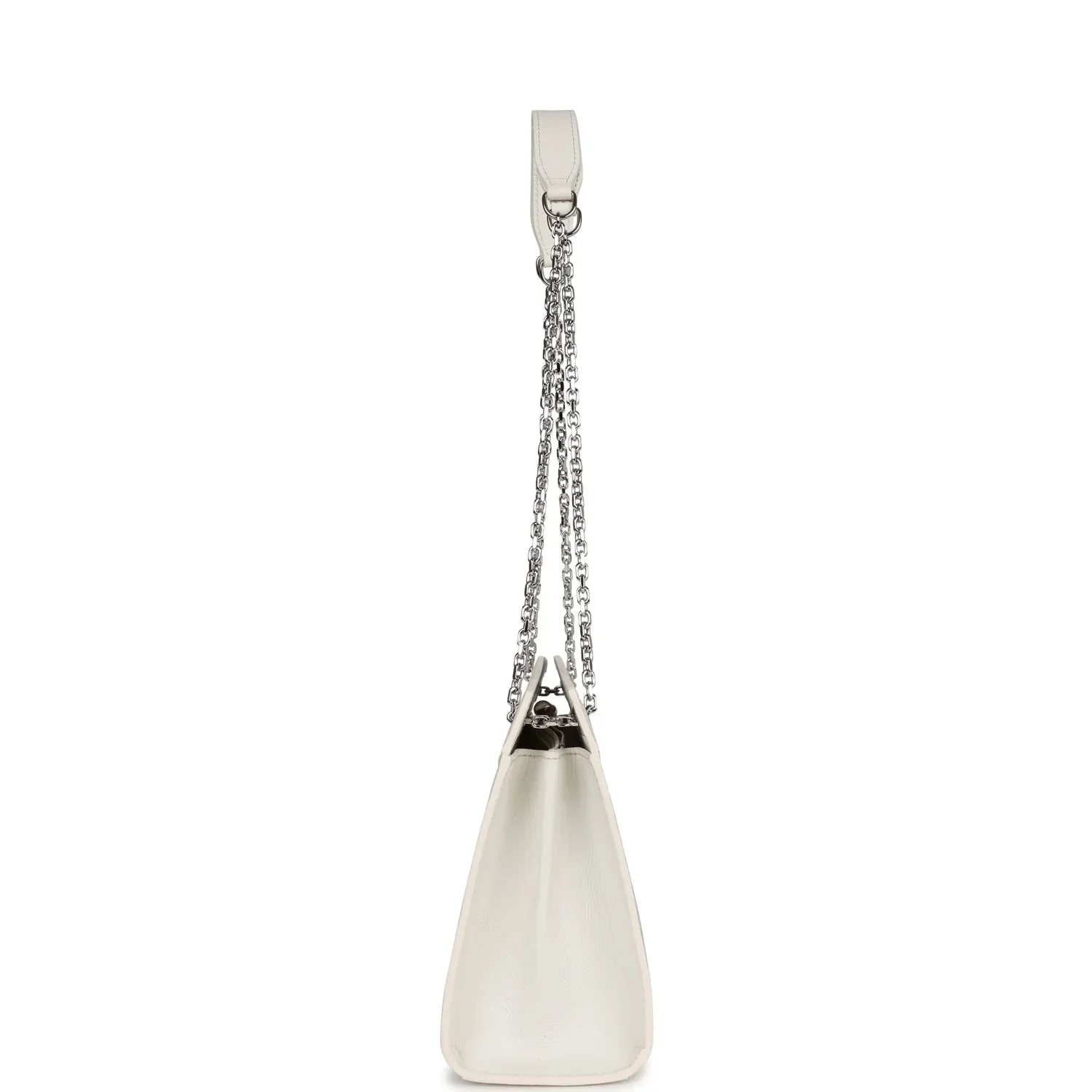 Goyard Rouette Structure PM Bag White Goyardine Palladium Hardware - Image 9