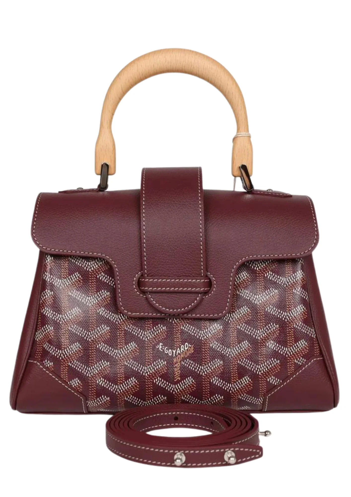 Goyard Saigon Souple Mini Burgundy Goyardine Palladium Hardware