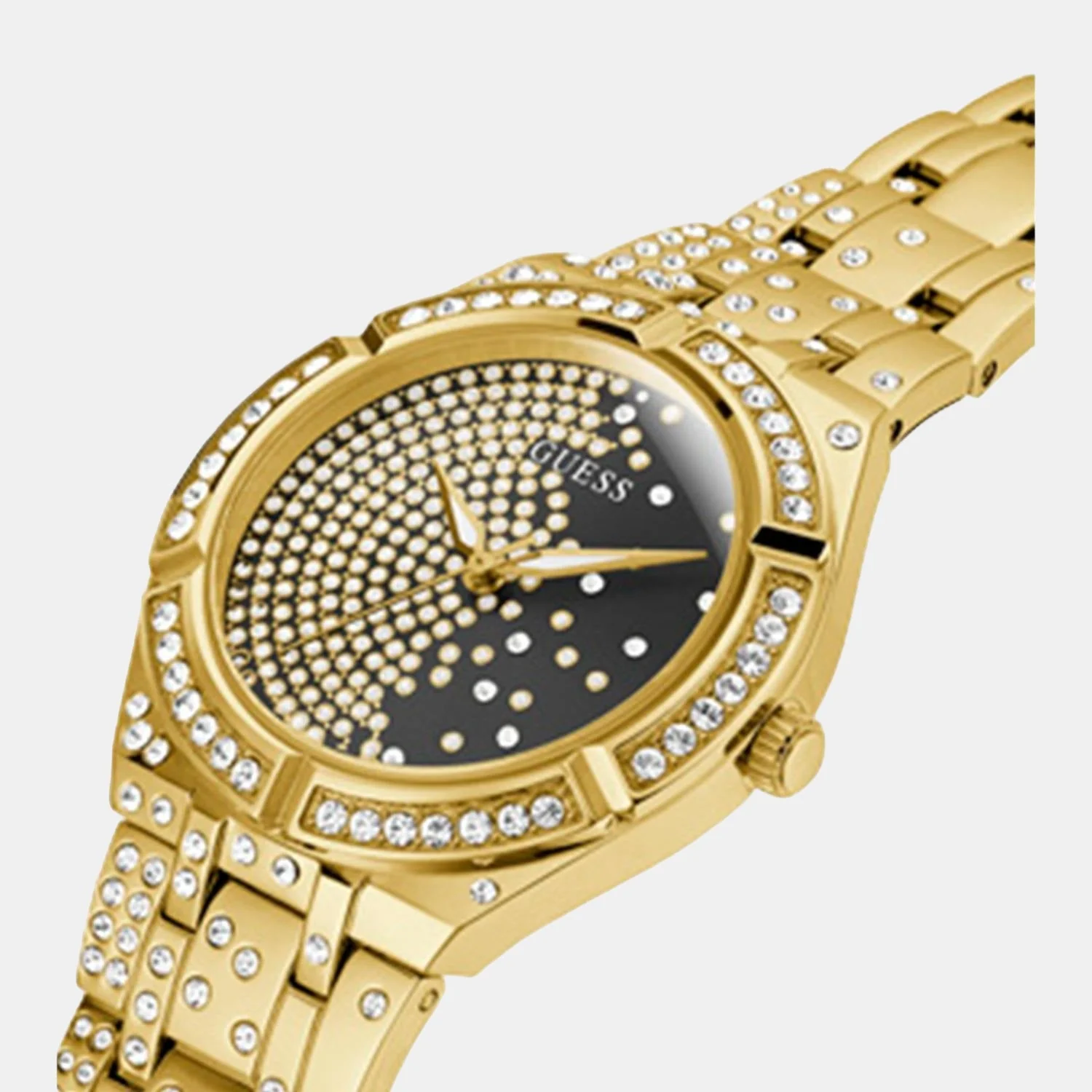 After glow Women Quartz Gold Dial Analog Stainless Steel Watch GW0312L2 - Image 5