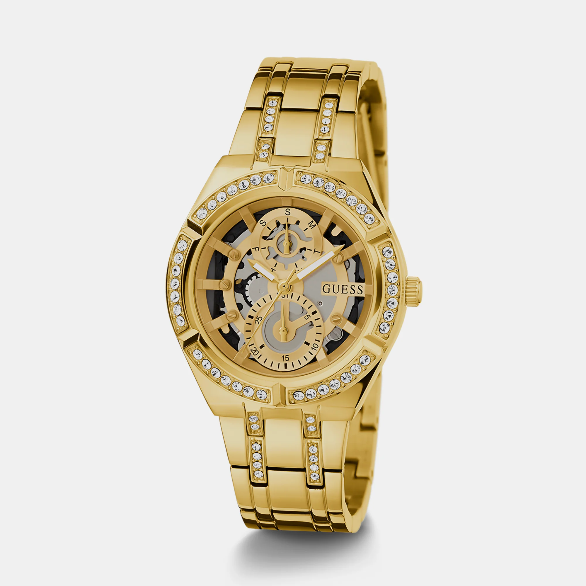 Allara Women Quartz Gold Dial Chronograph Stainless Steel Watch GW0604L2 - Image 7
