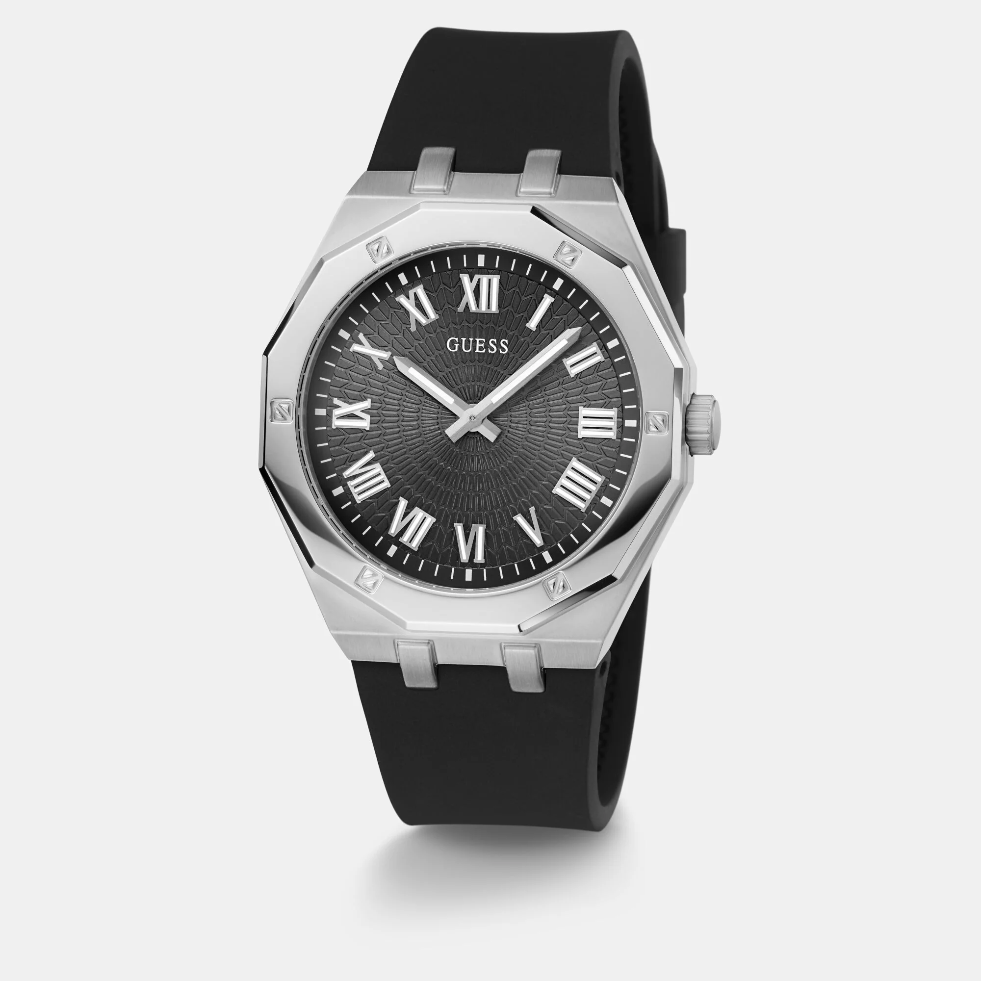 Asset Men Quartz Black Dial Analog Silicone Watch GW0663G1 - Image 2