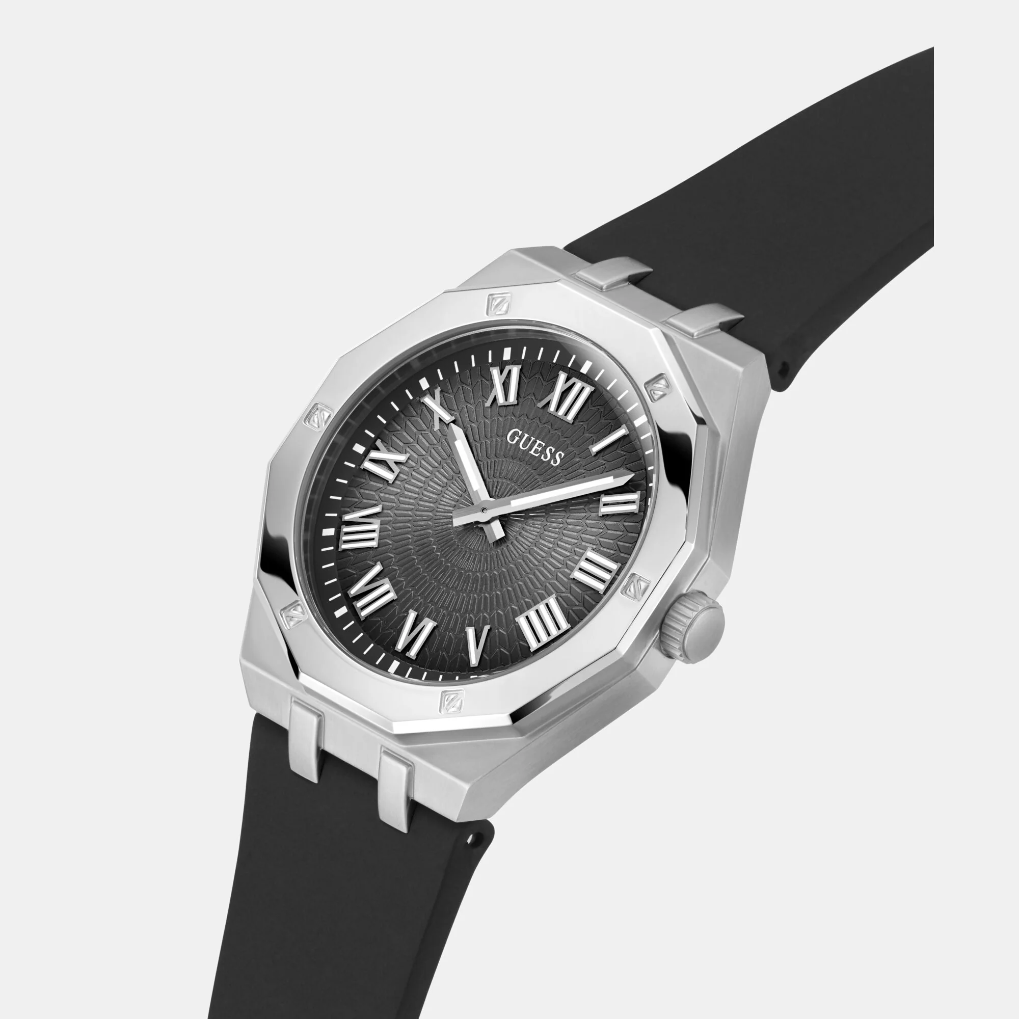Asset Men Quartz Black Dial Analog Silicone Watch GW0663G1 - Image 3