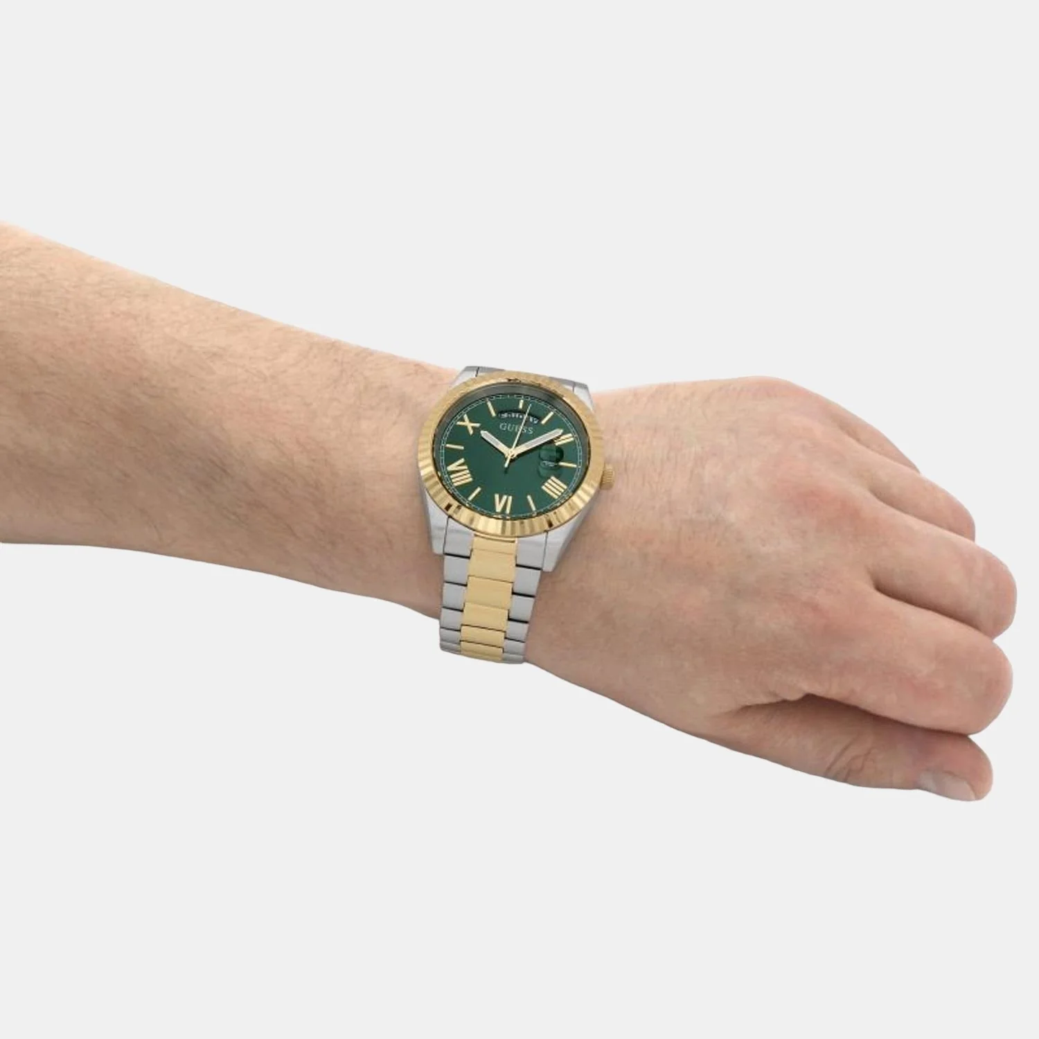Connoisseur Round Men Quartz Green Dial Analog Stainless Steel Watch GW0265G8 - Image 6