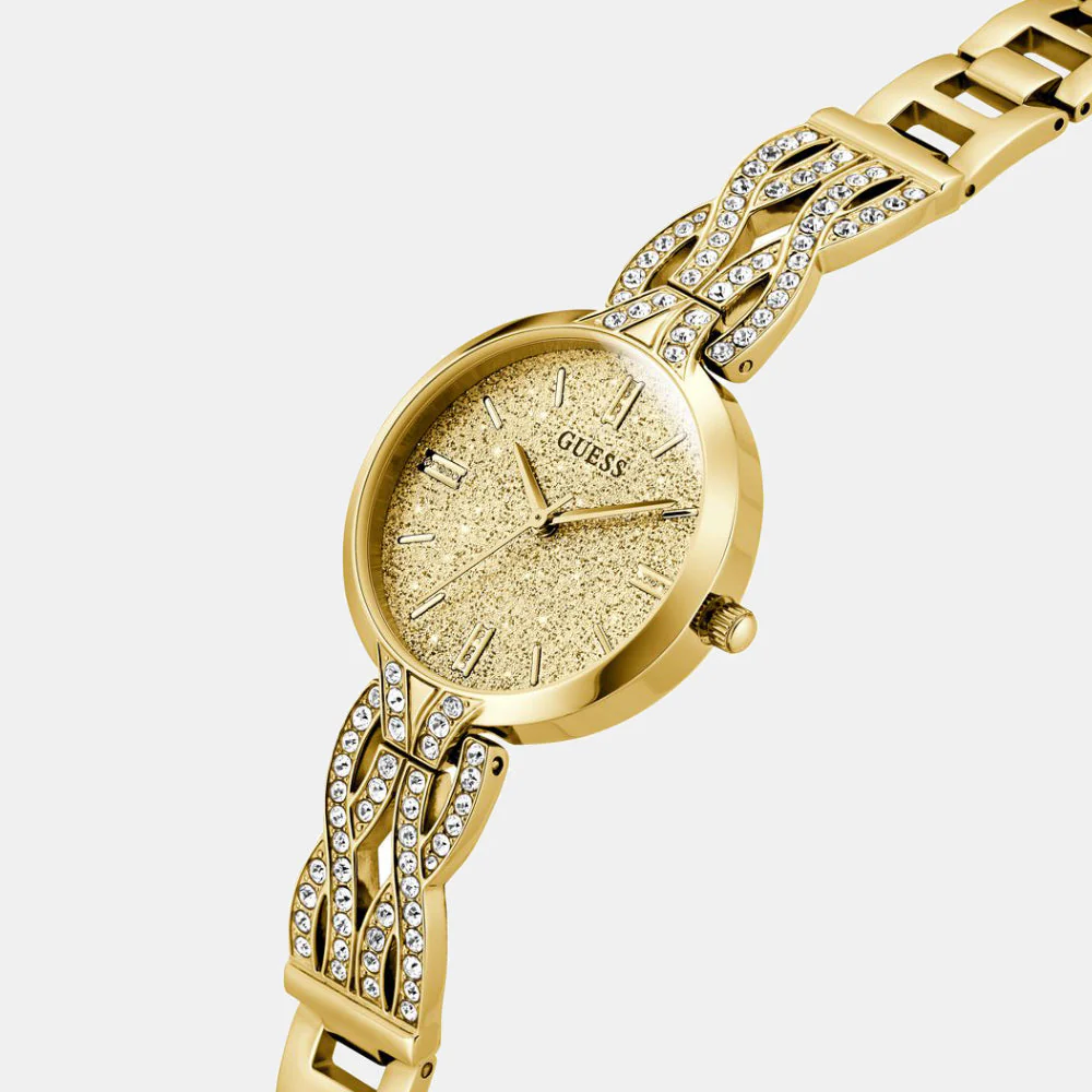 Coral Women Quartz Gold Dial Analog Recycled Steel Watch GW0868L2 - Image 3