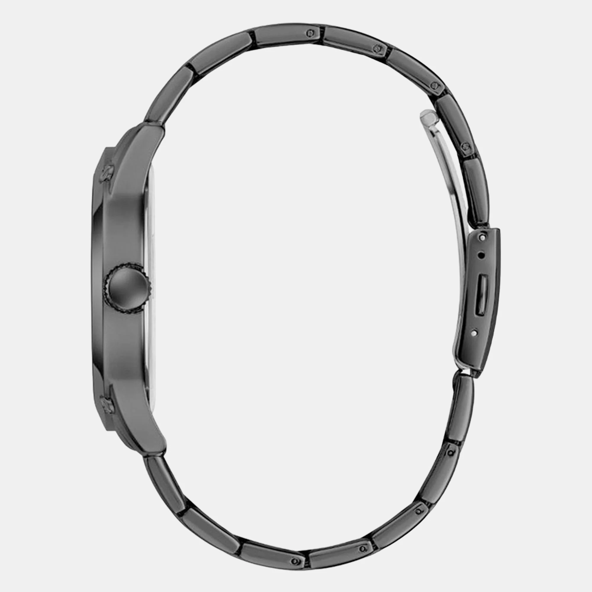 Crescent Men Quartz Black Dial Analog Stainless Steel Watch GW0574G3 - Image 2