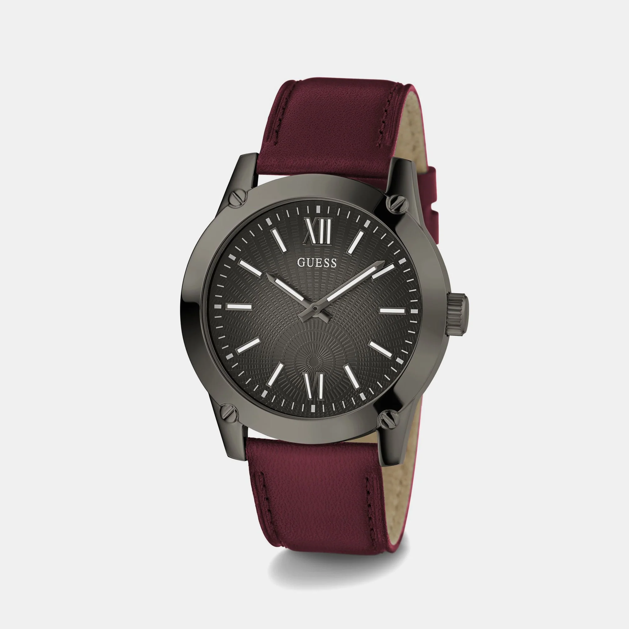 Crescent Men Quartz Grey Dial Analog Leather Watch GW0628G4 - Image 6
