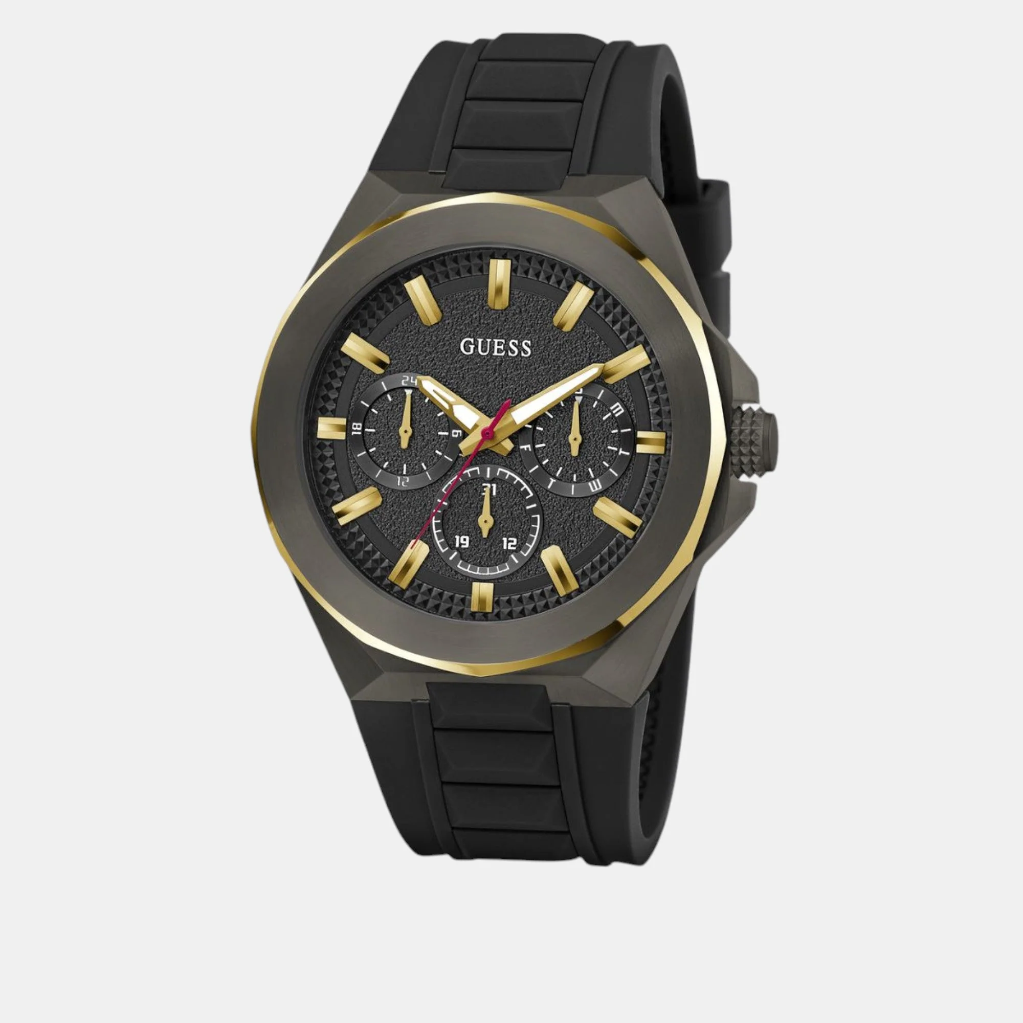 Dashboard Men Quartz Black Dial Multi-Function Silicone Watch GW0799G1 - Image 2