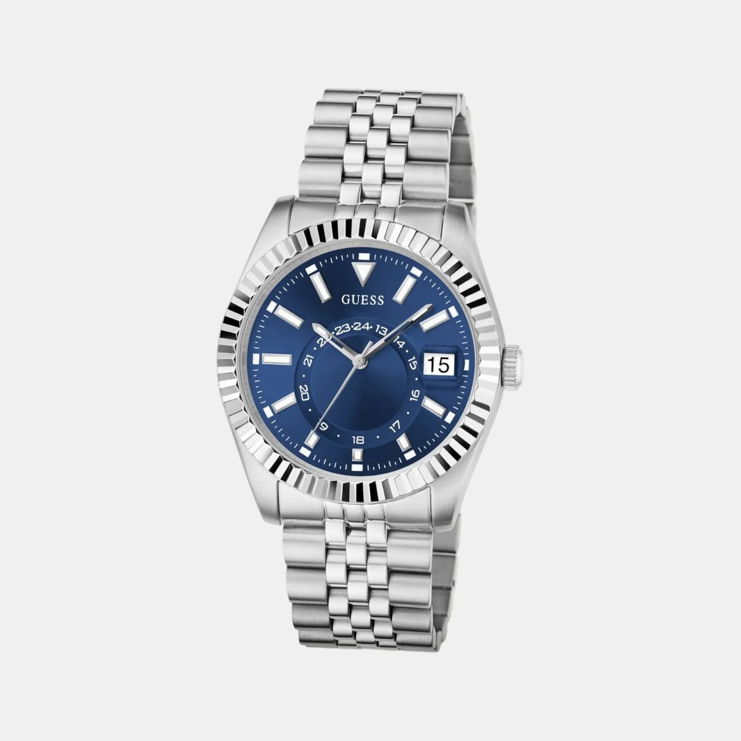 Dress Men Quartz Blue Dial Analog Recycled Steel Watch GW0977G1 - Image 2