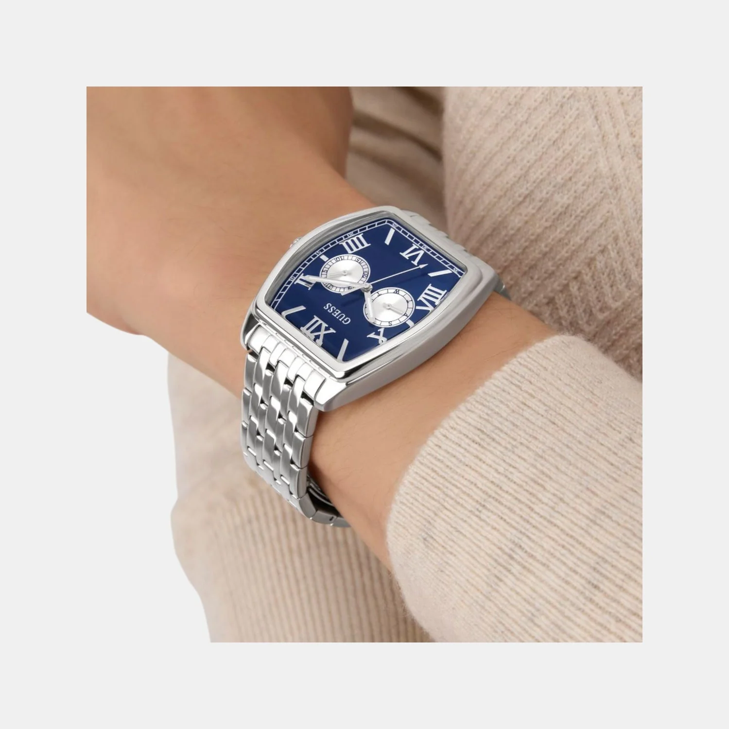 Dress Men Quartz Blue Dial Multi-Function Recycled Steel Watch GW0975G1 - Image 6