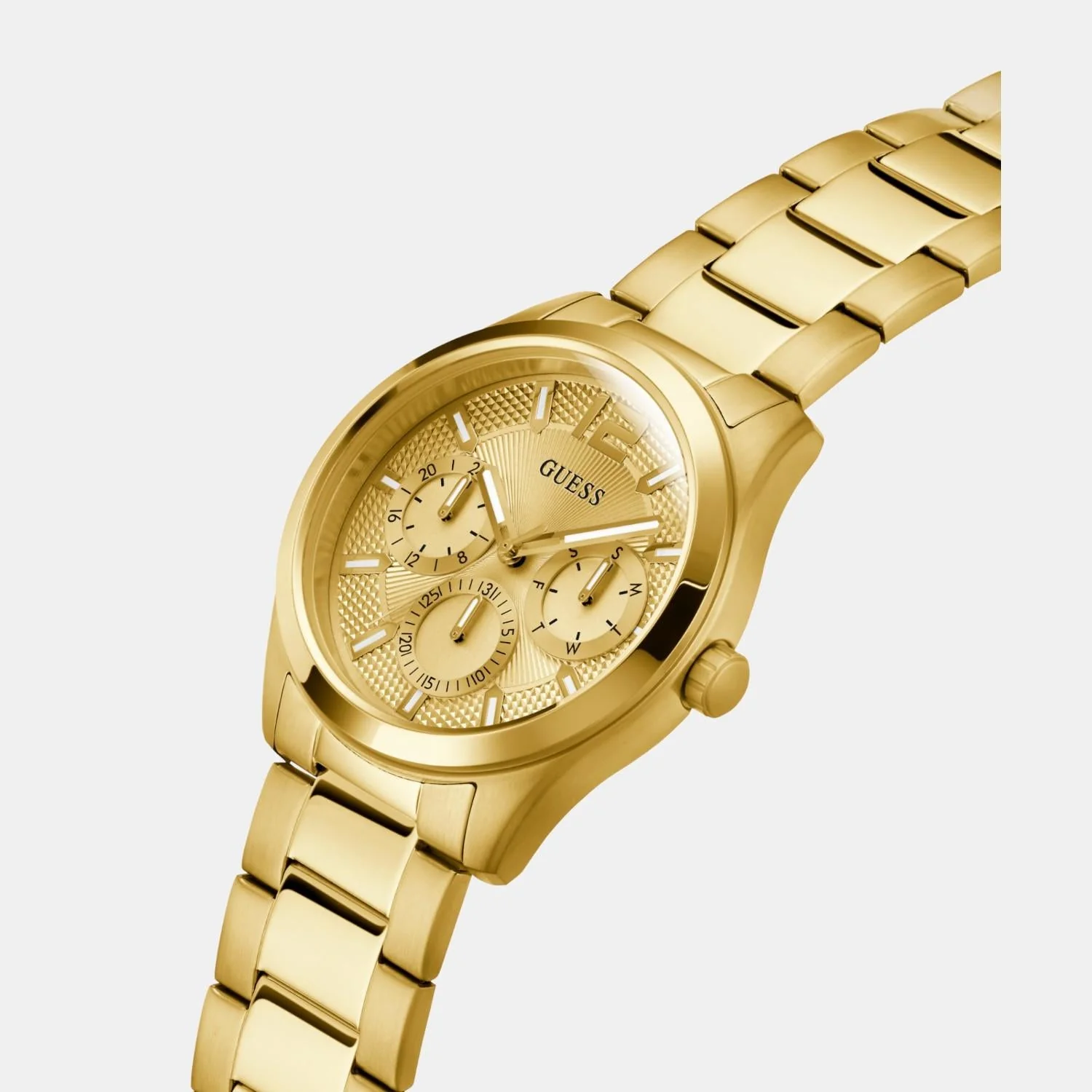 Dress Men Quartz Champagne Dial Multi-Function Stainless Steel Watch GW0707G3 - Image 3