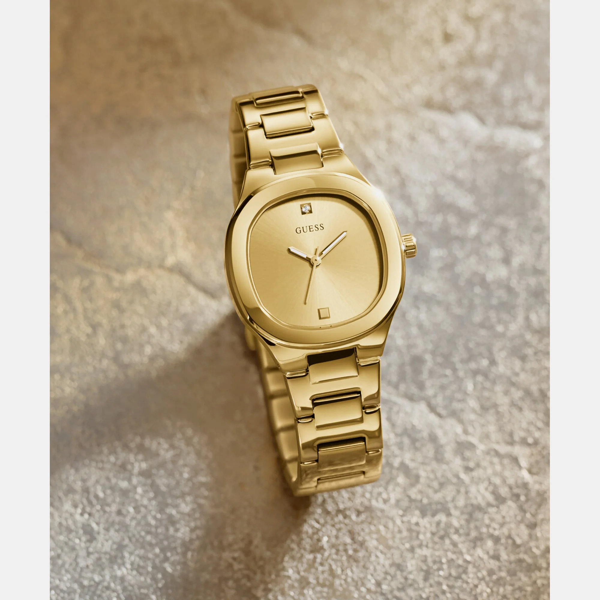 Eve Women Quartz Gold Dial Analog Stainless Steel Watch GW0615L2 - Image 5
