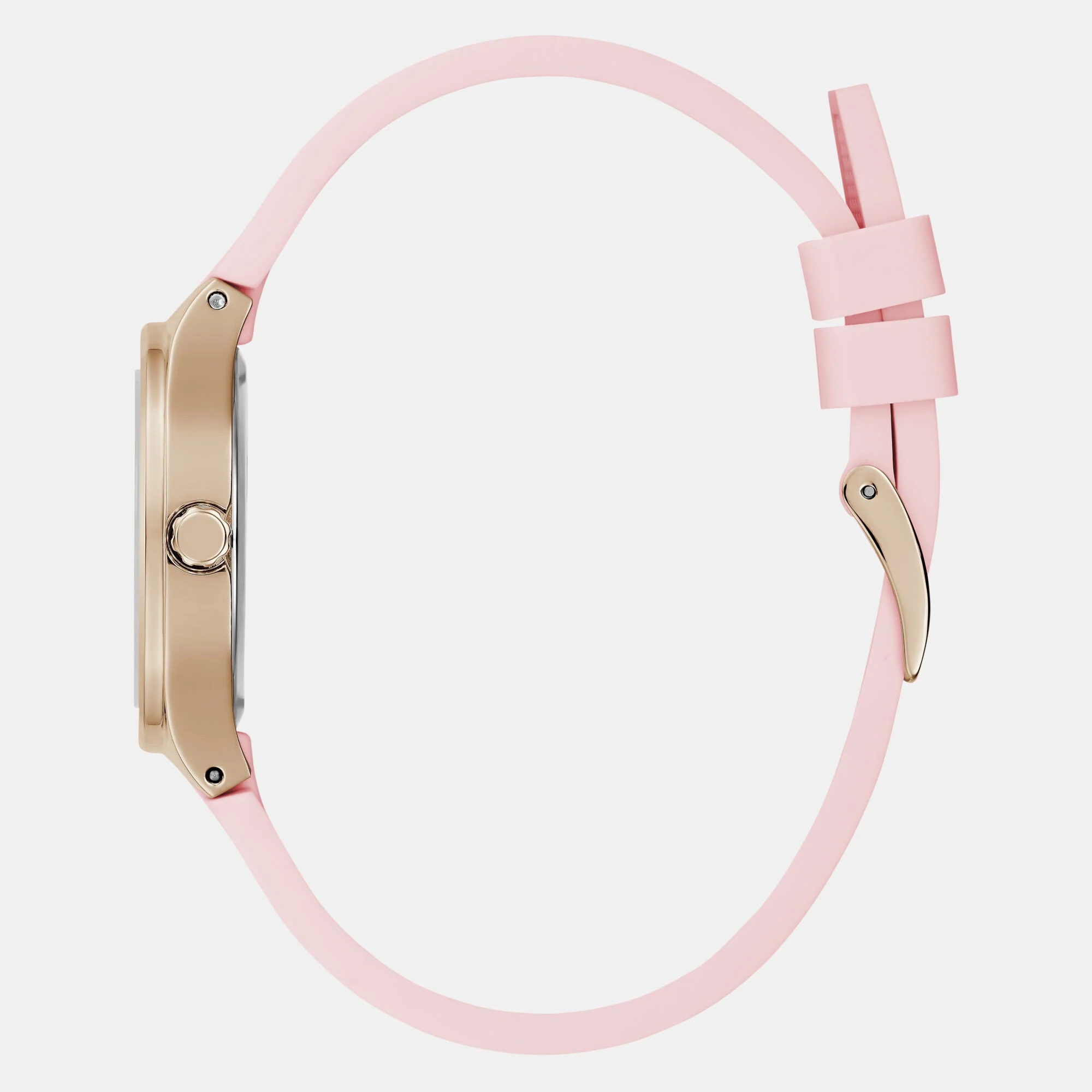 Eve Women Quartz Pink Dial Analog Silicone Watch GW0658L2 - Image 5