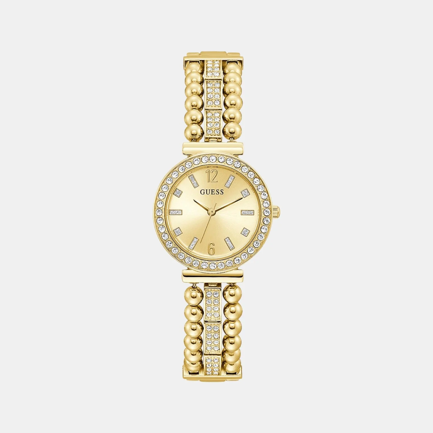 Gala Women Quartz Champagne Dial Analog Stainless Steel Watch GW0401L2