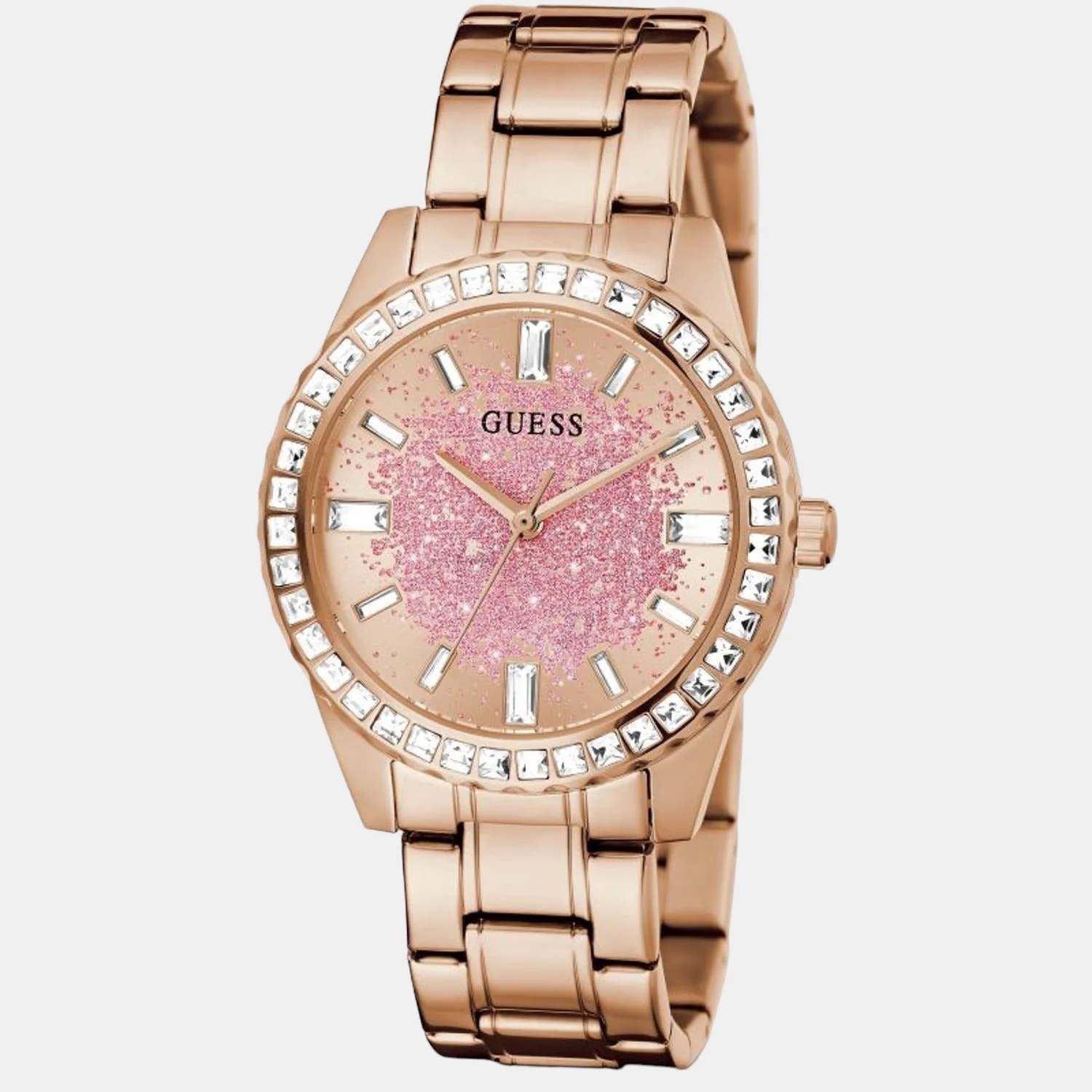 Glitter Burst Women Quartz Rose Gold Dial Analog Stainless Steel Watch GW0405L3 - Image 5