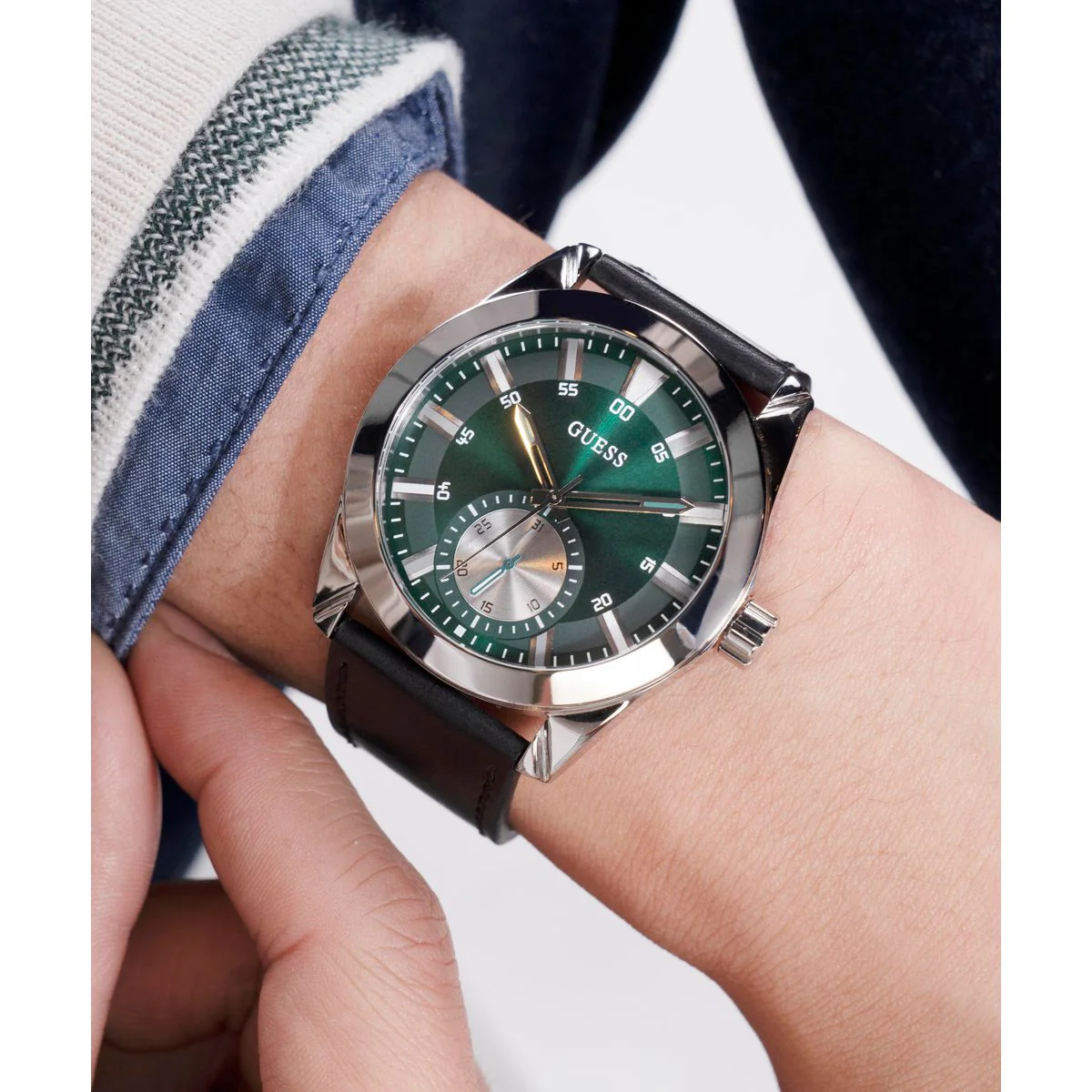 Greyson Men Quartz Green Dial Analog Leather Watch GW0793G1 - Image 7