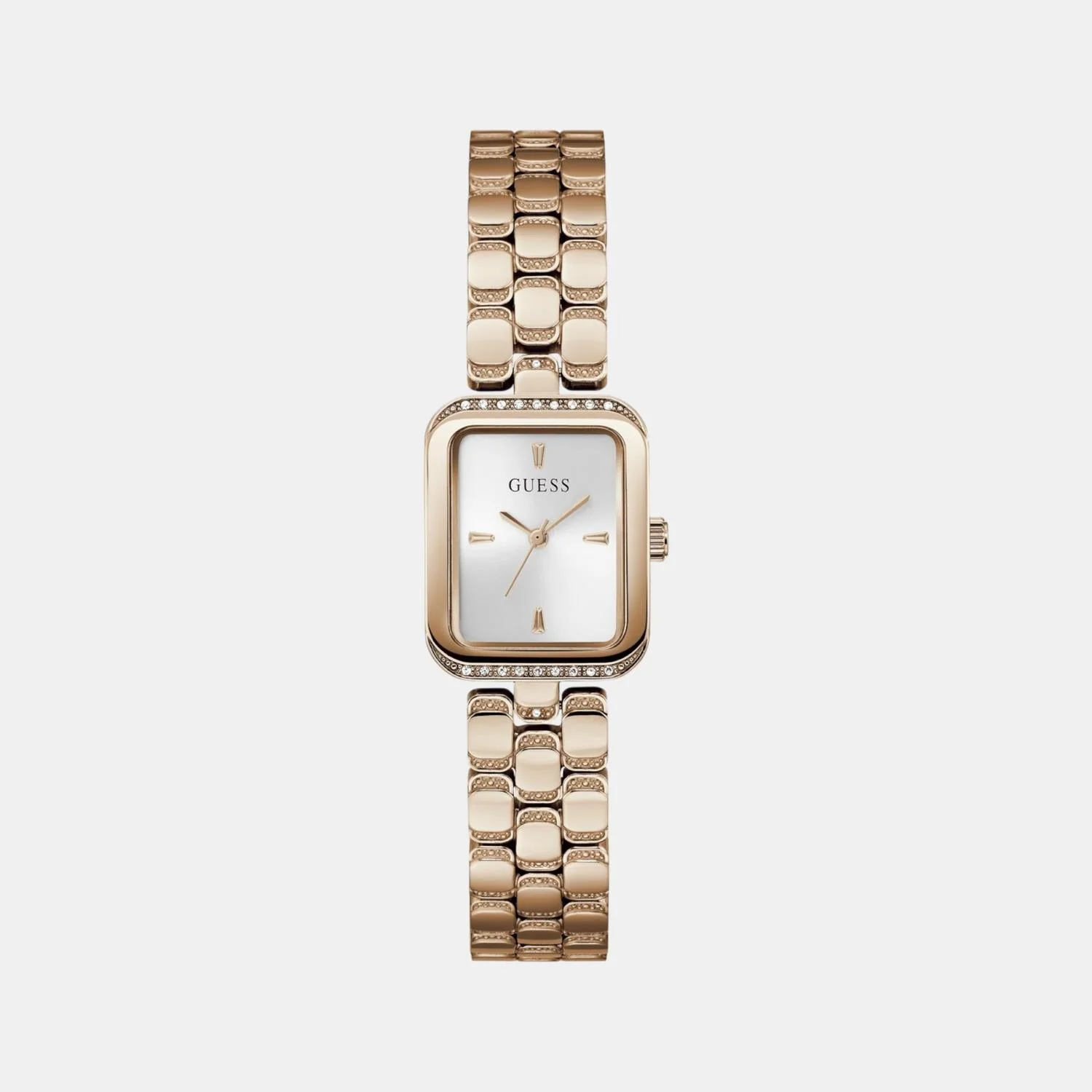 Guess Bejeweled Women Quartz Silver Dial Analog Stainless Steel Watch GW0865L3