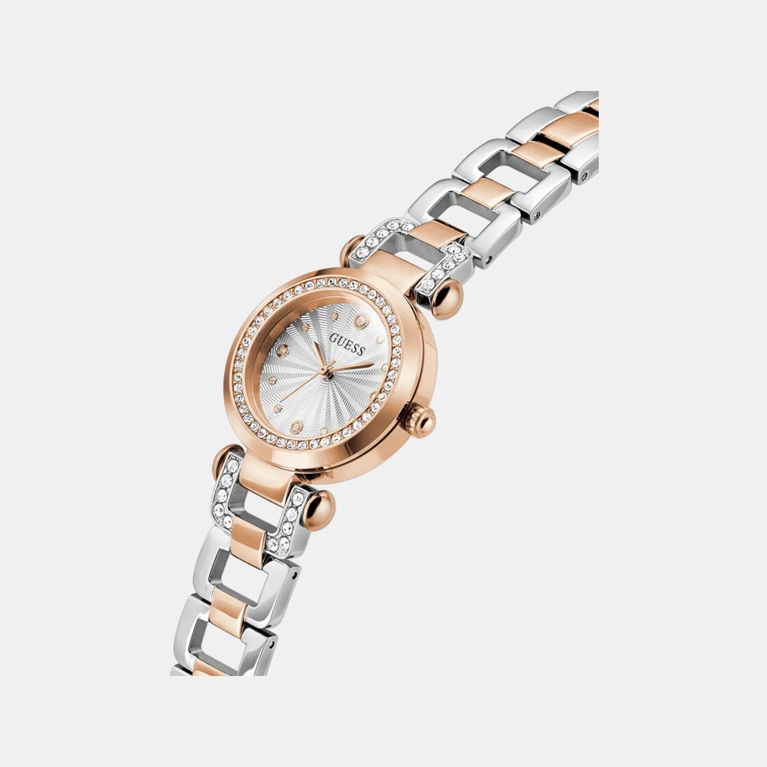 Guess Bejeweled Women Quartz Silver Dial Analog Stainless Steel Watch GW0869L2 - Image 4