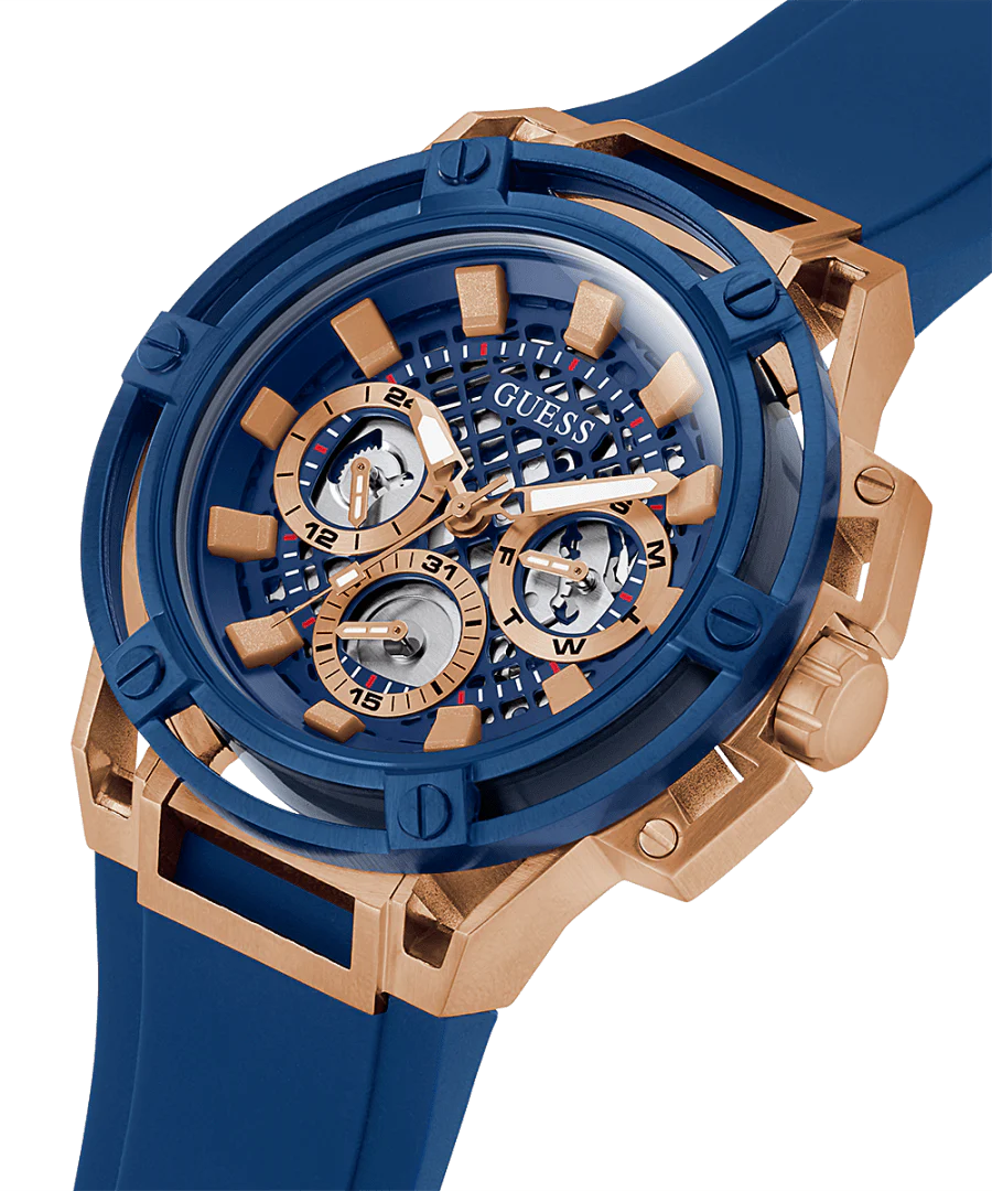 Guess Matrix Blue Dial Men 46mm