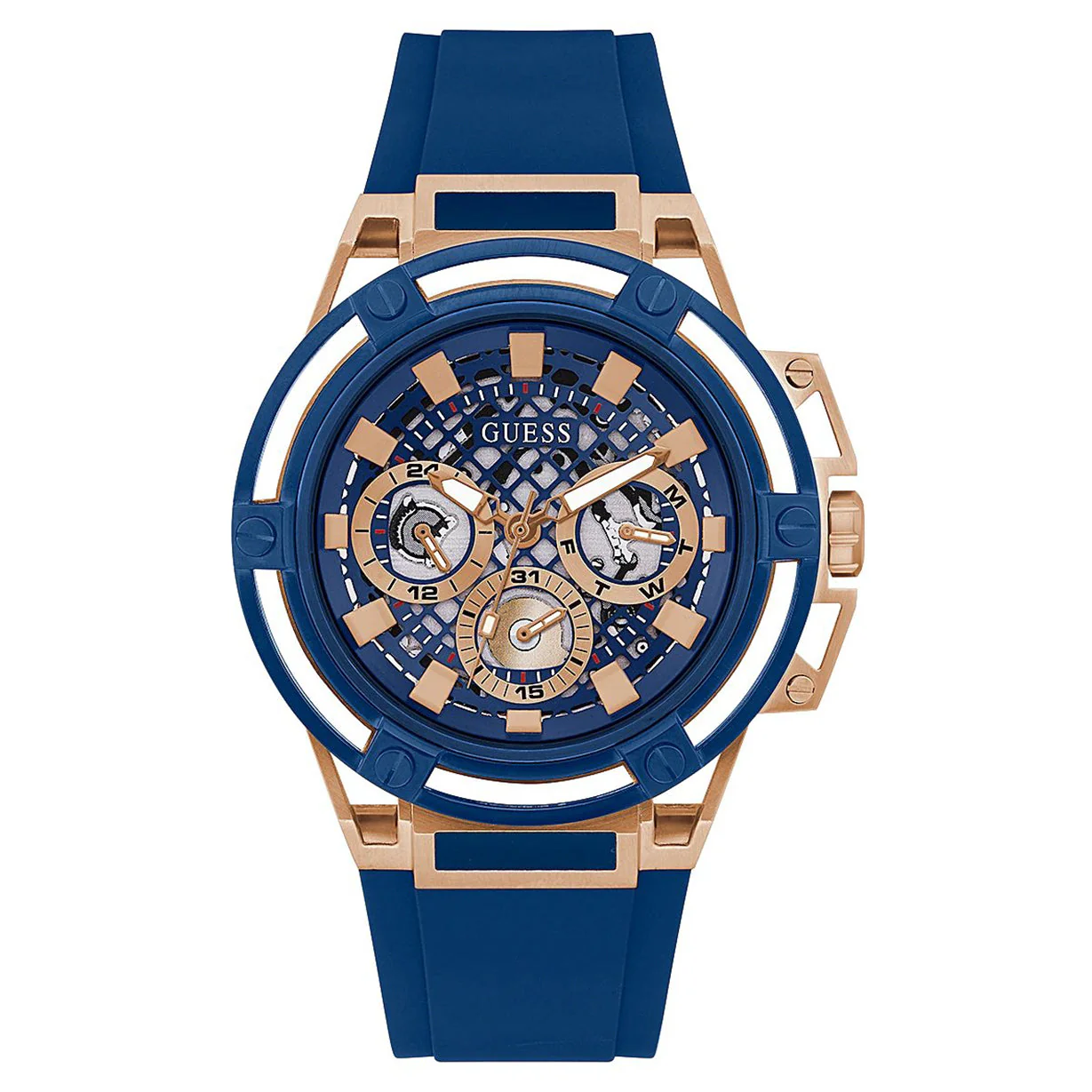 Guess Matrix Blue Dial Men 46mm - Image 4