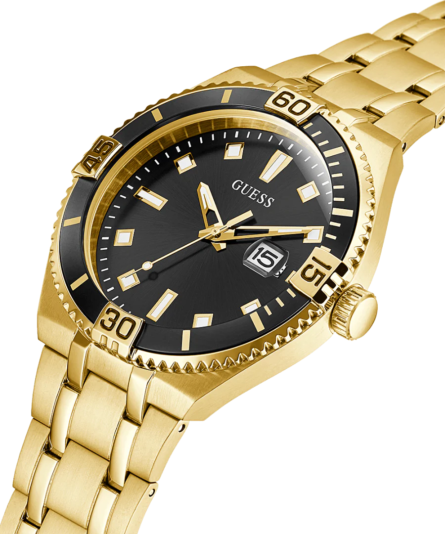 Guess Premier Black Dial Men 45mm