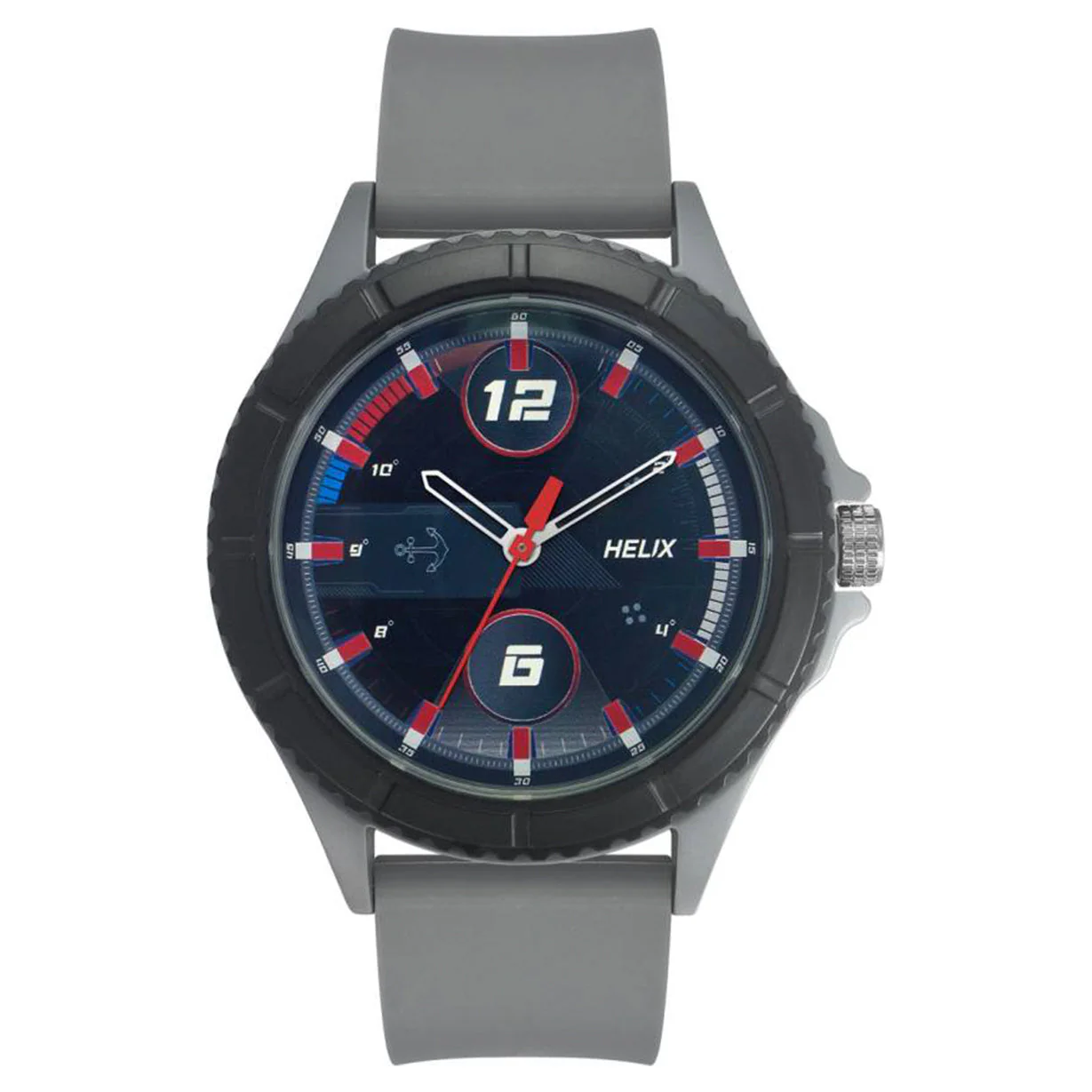 Helix Analog Black Dial Leather Strap - Image 3